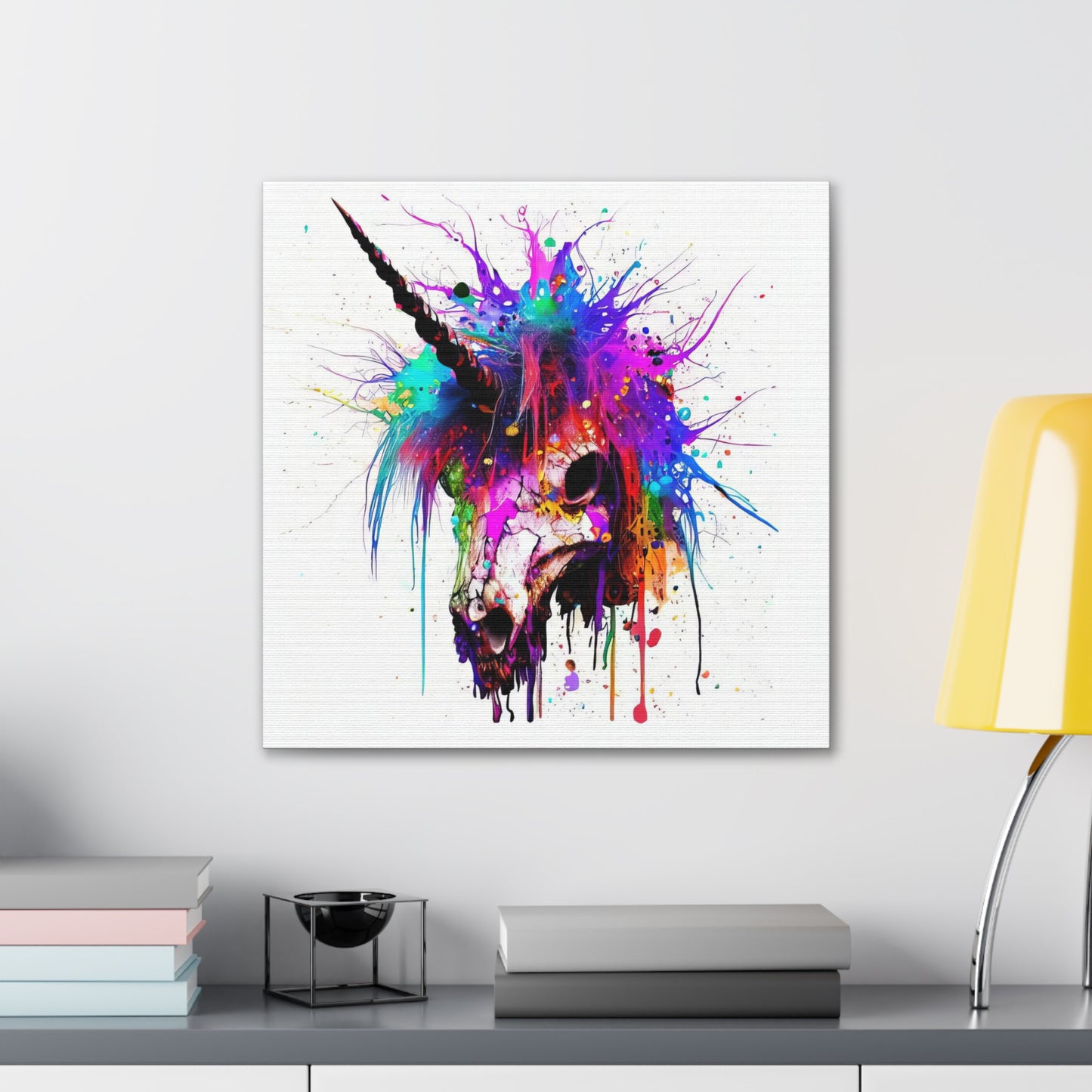 Unicorn Skull - Canvas Wall Art