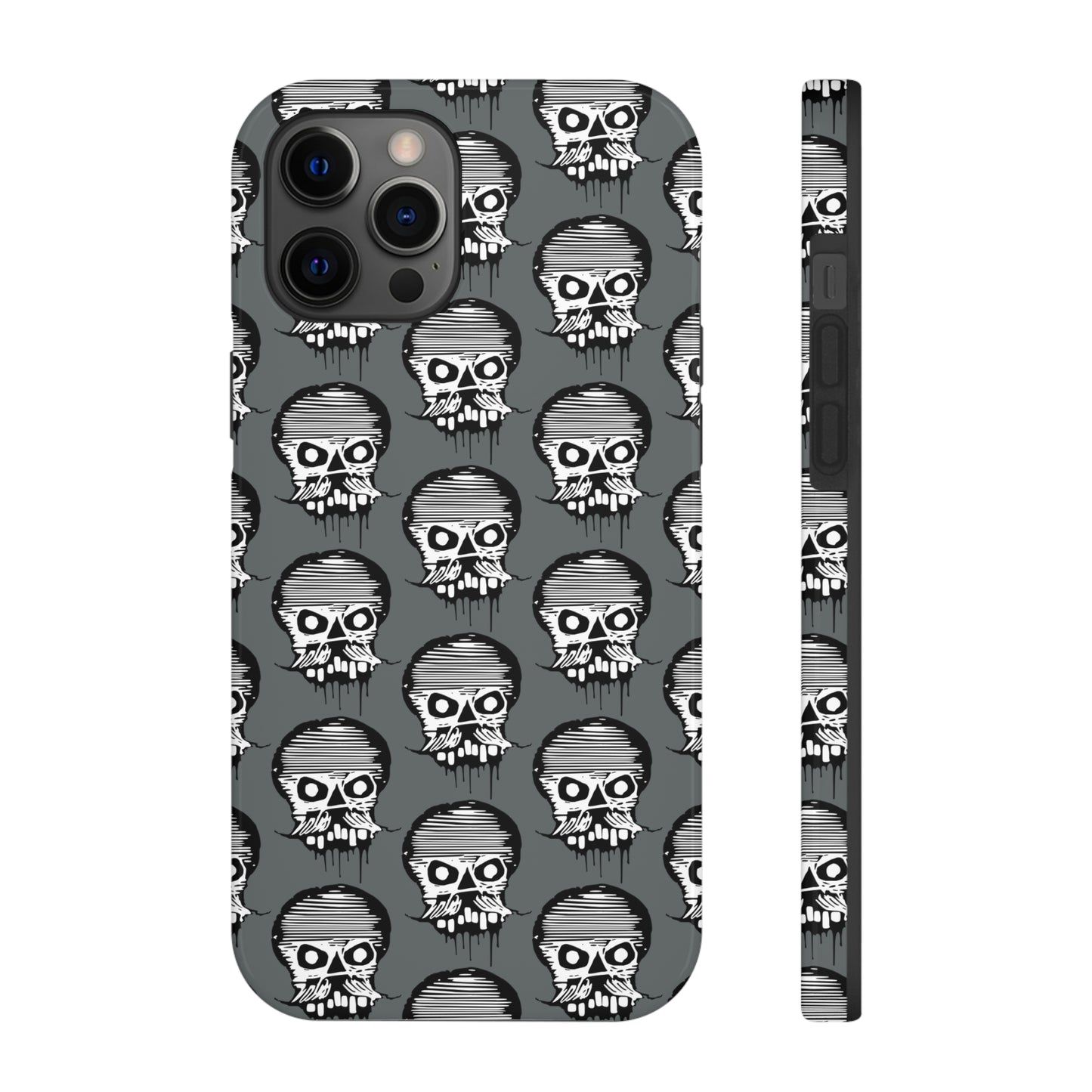 Skull Grey Tough Phone Case