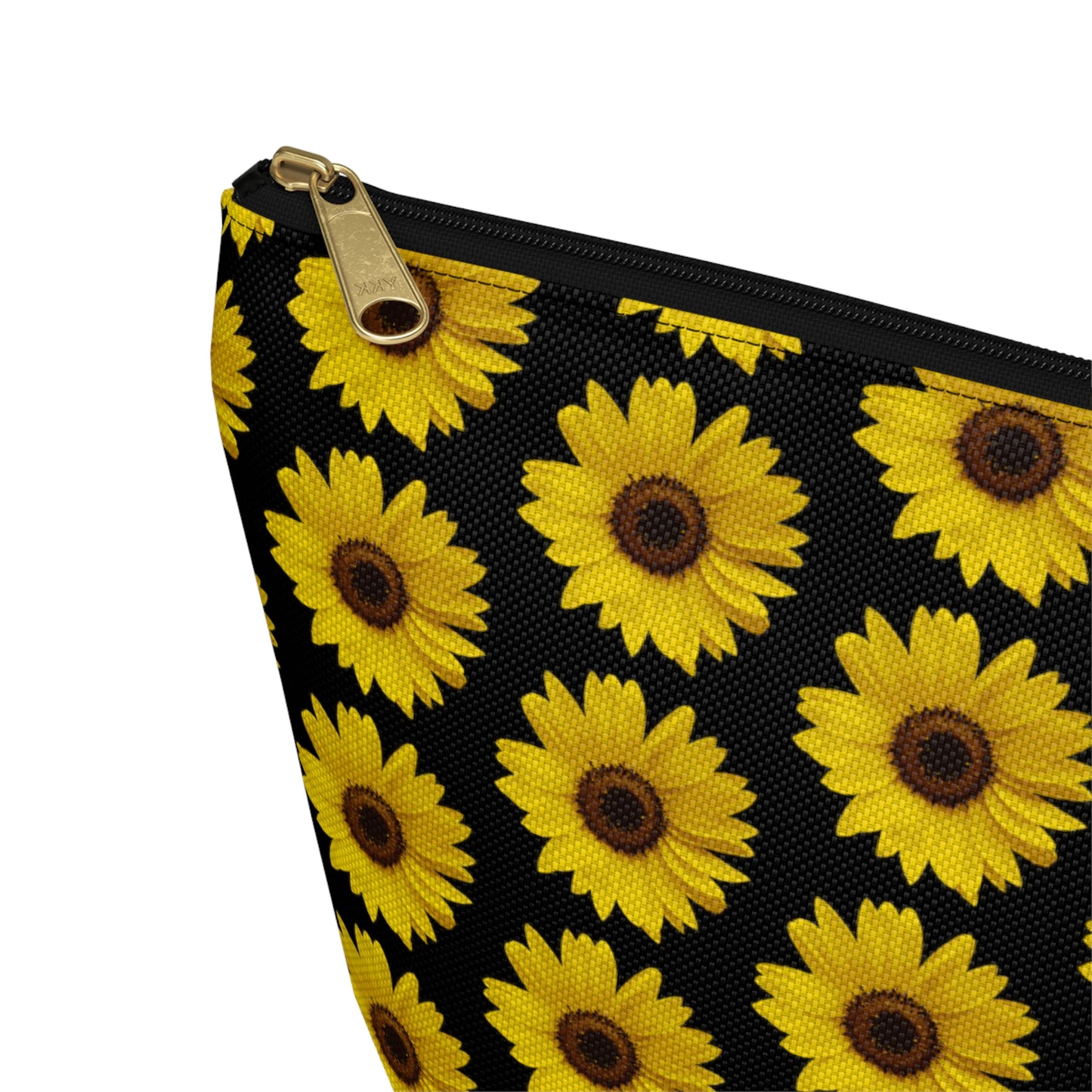 Sunflower Black Accessory Pouch w T-bottom