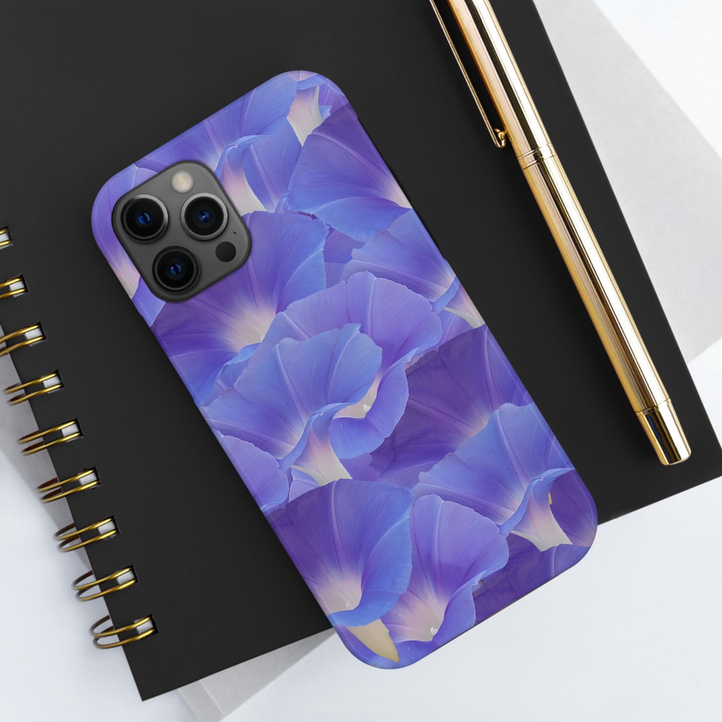 Blue Morning Glory Layers Tough Phone Case