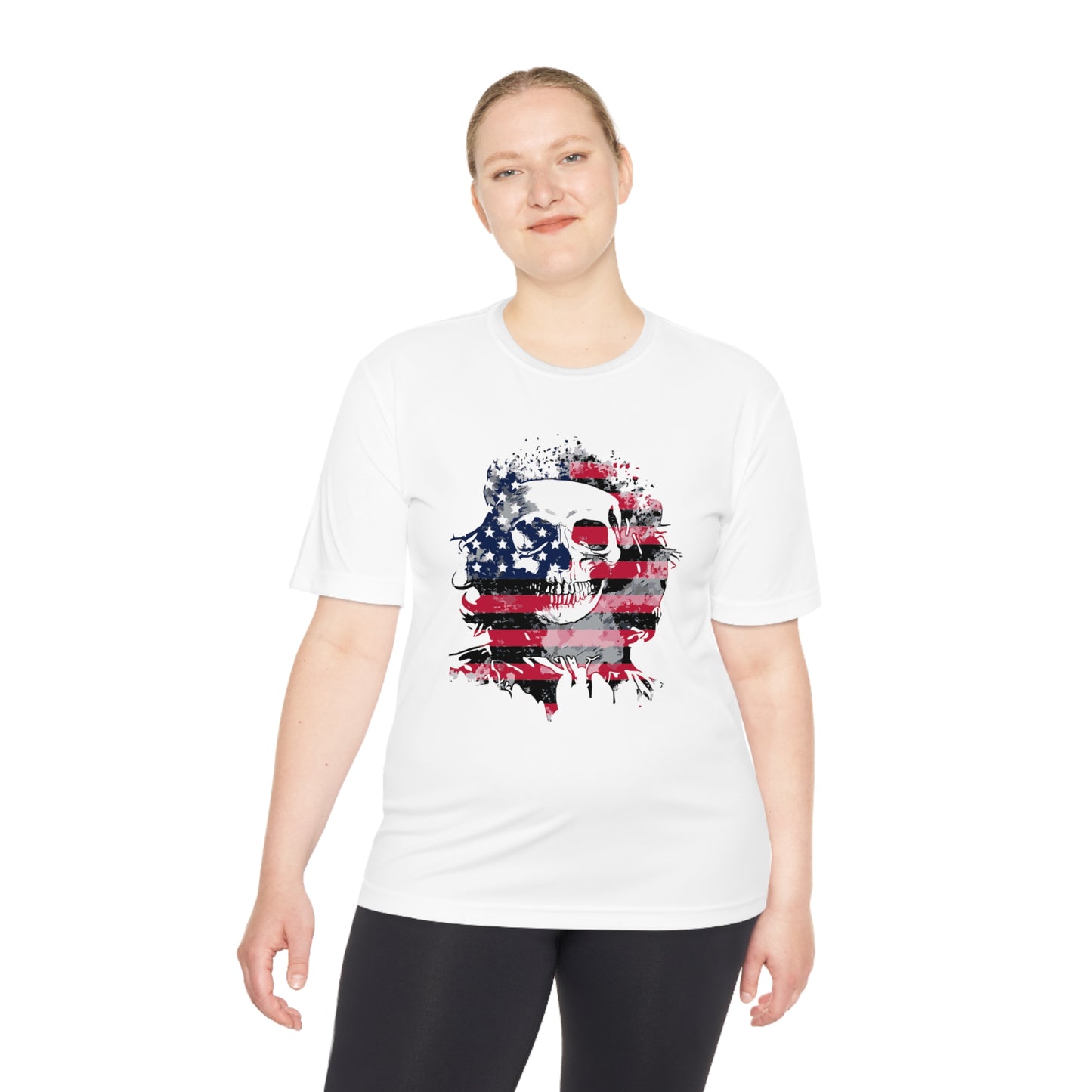 Skull and Flag Unisex Moisture Wicking Tee