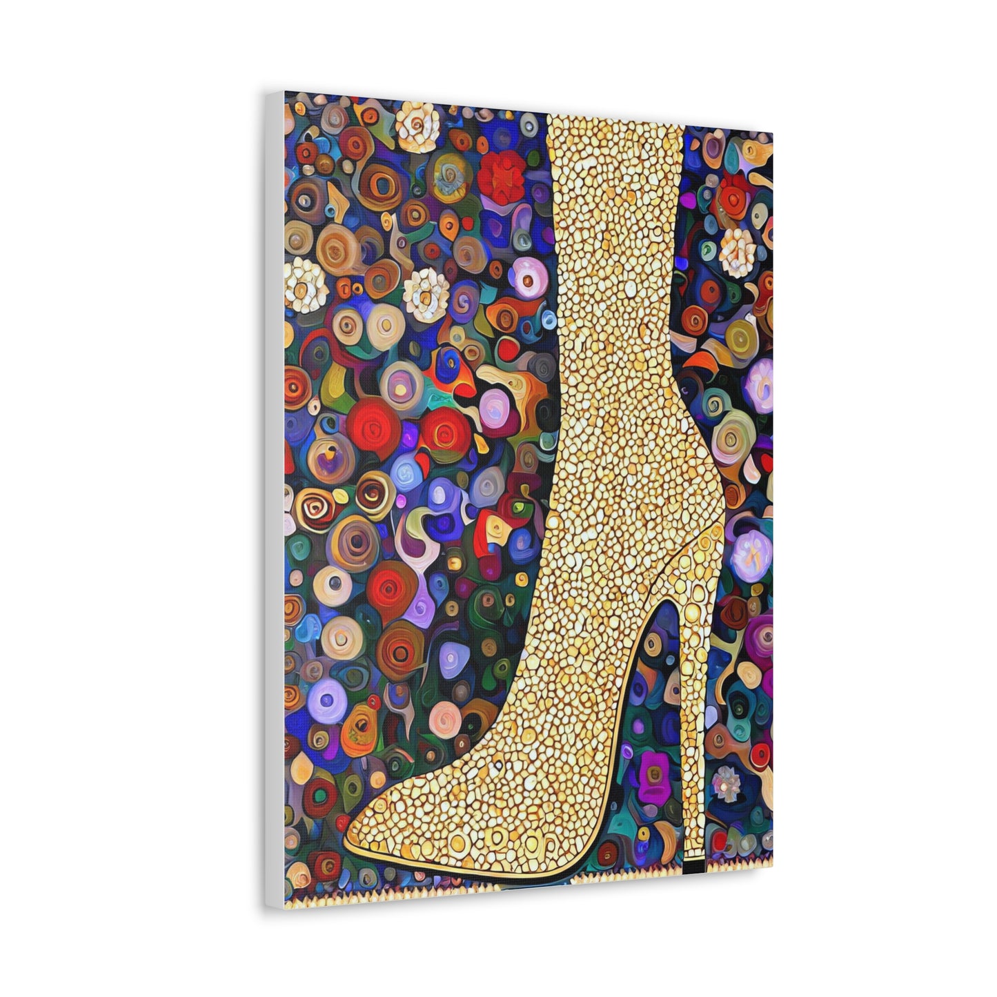 Gold Shoe  - Canvas Wall Art