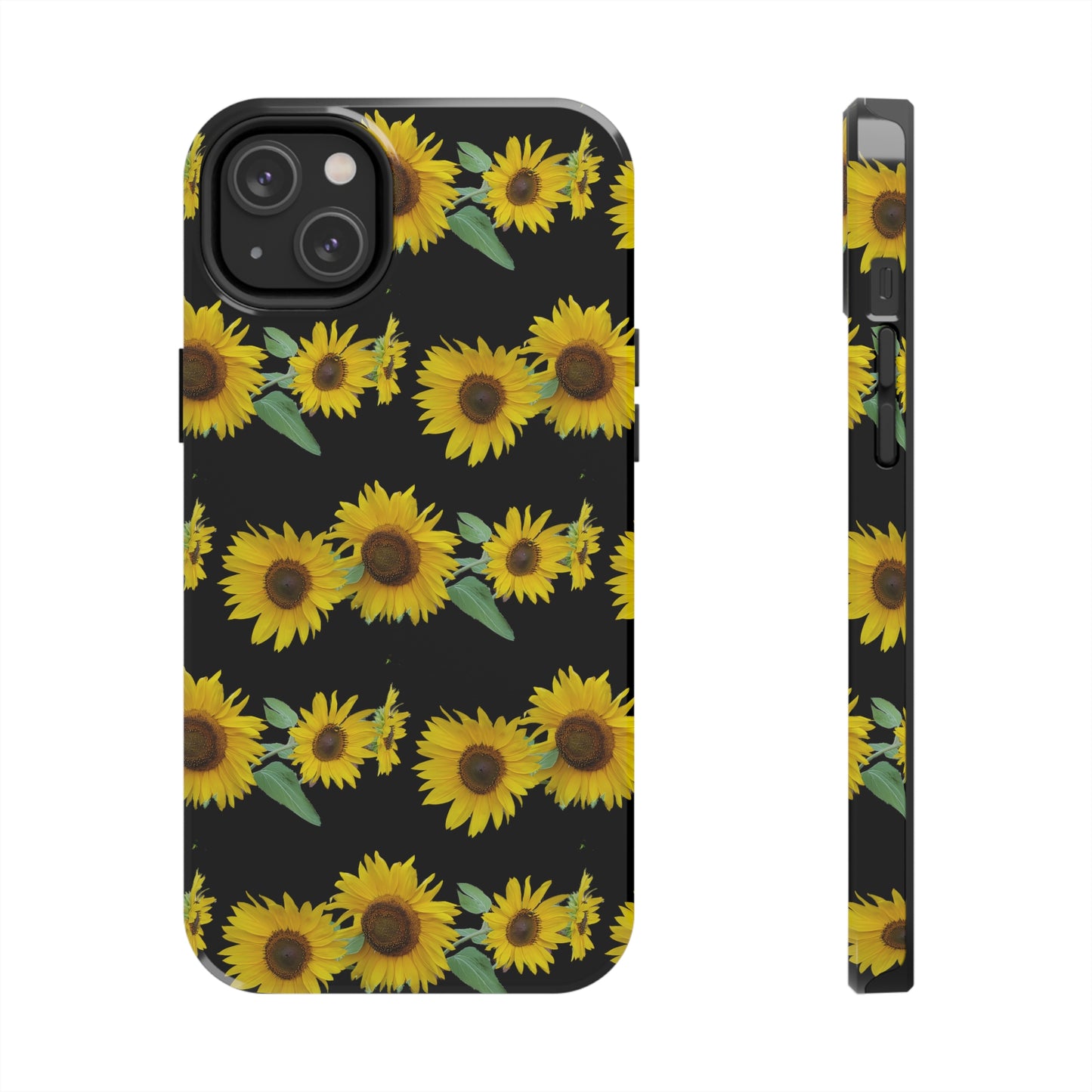 Sunflower Cluster Black Tough Phone Case