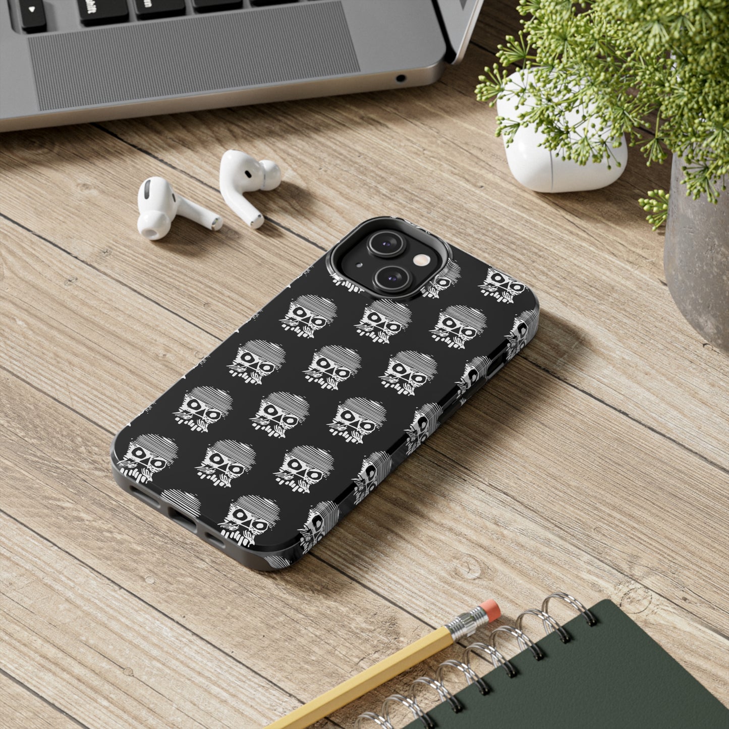 Skull Black Tough Phone Case