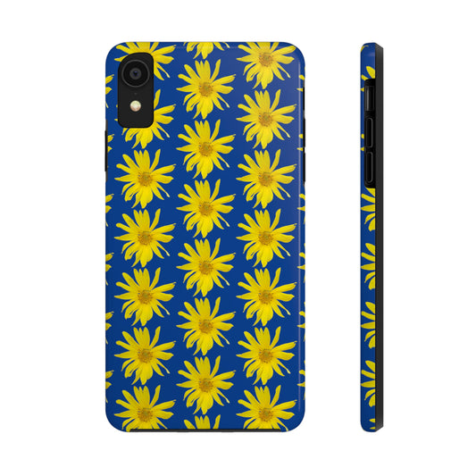 Wild Sunflower Blue Tough Phone Case