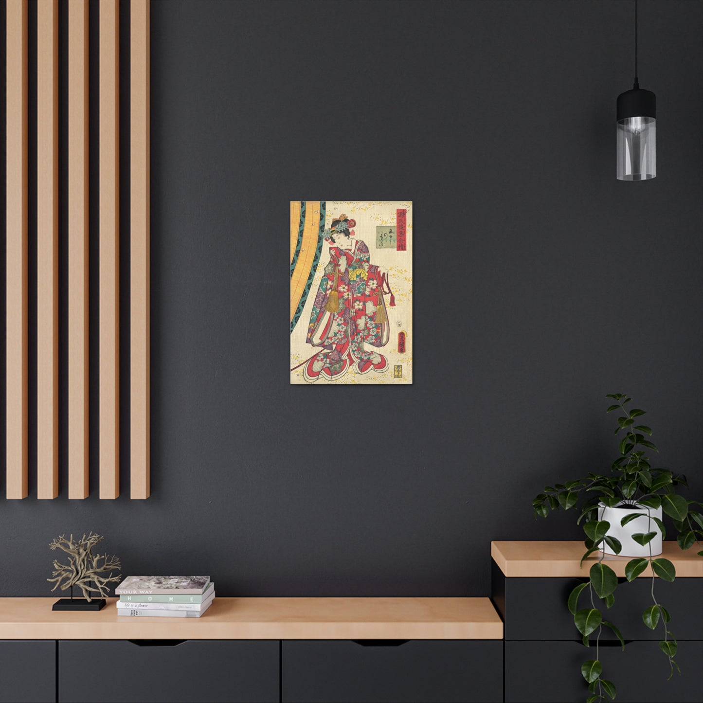 Utagawa Kunisada - Parody of the Third Princess and Kashiwagi Wall Art