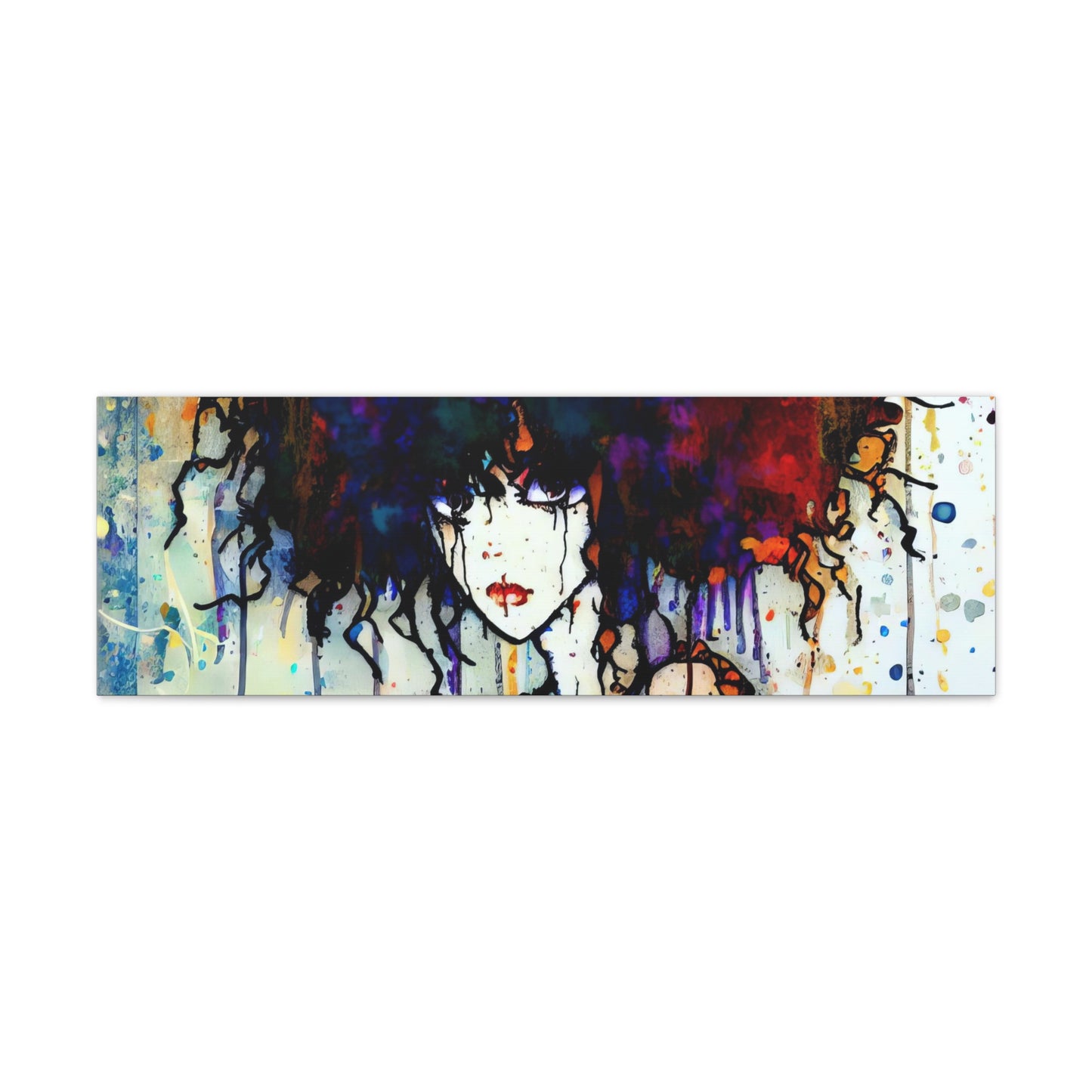 Girl with Big Hair  - Canvas Wall Art