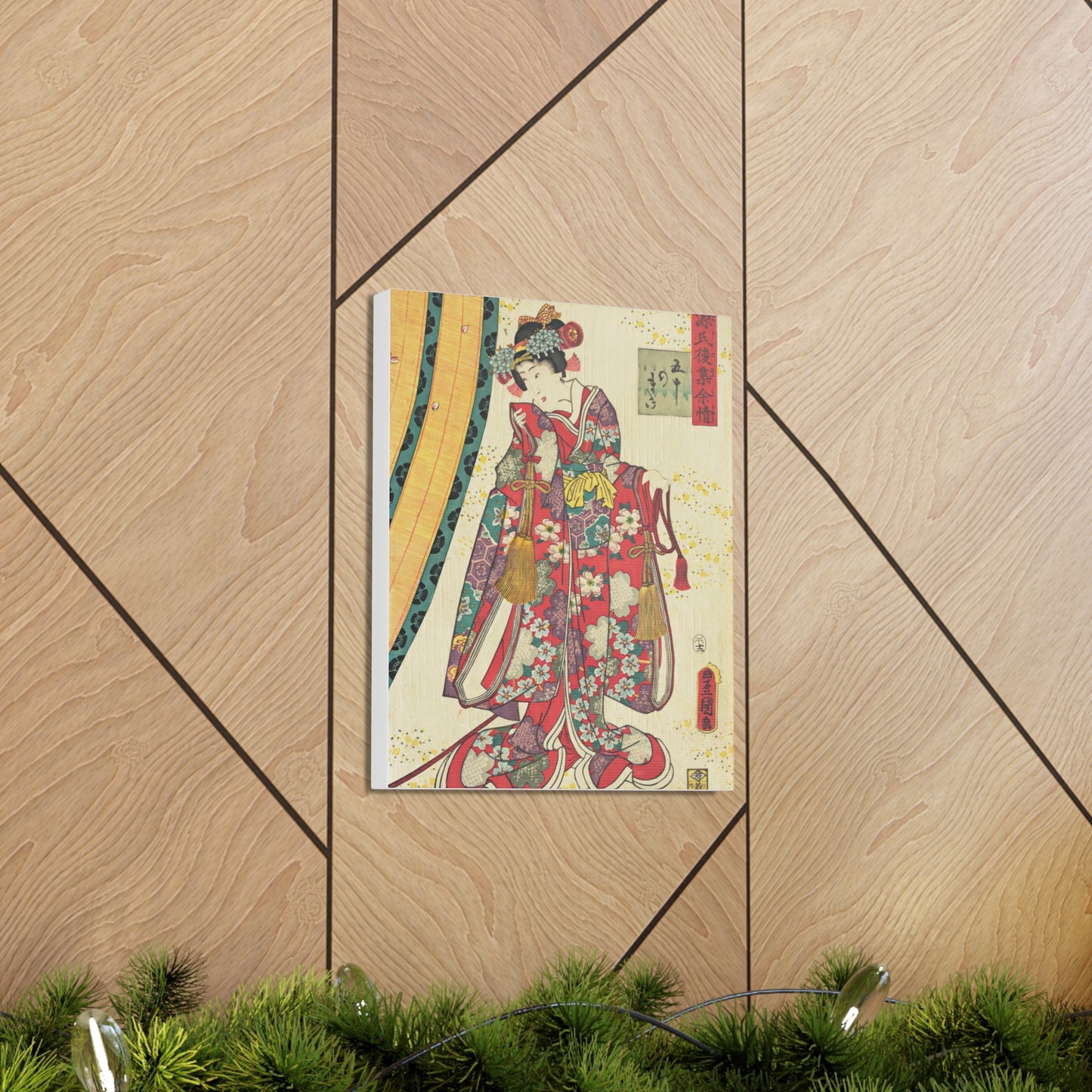 Utagawa Kunisada - Parody of the Third Princess and Kashiwagi Wall Art