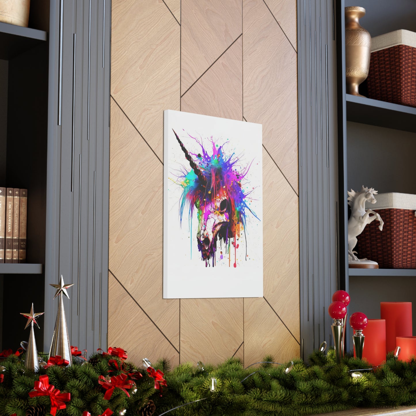 Unicorn Skull - Canvas Wall Art