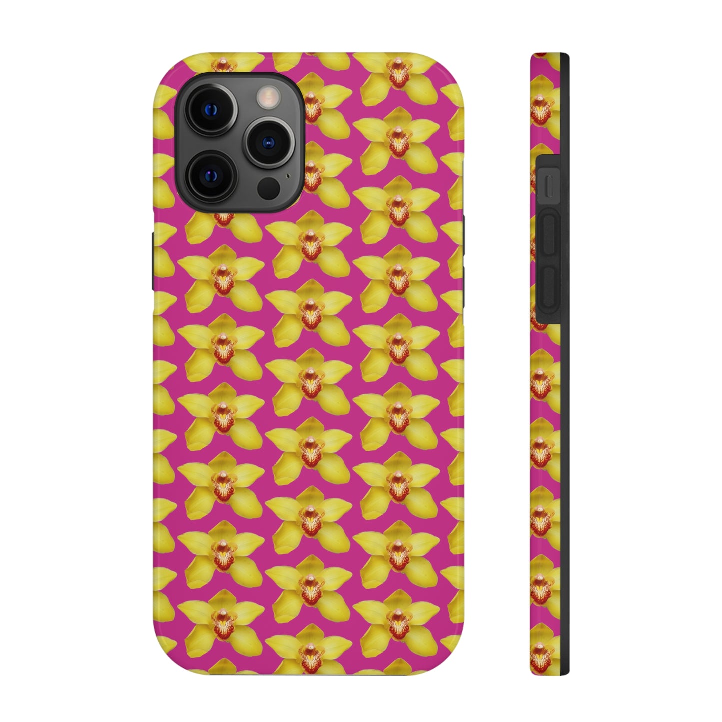 Yellow Cymbidium Orchid Pink Tough Phone Case