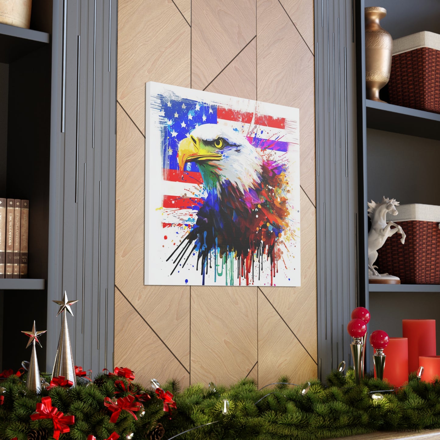 American Eagle Flag  - Canvas Wall Art