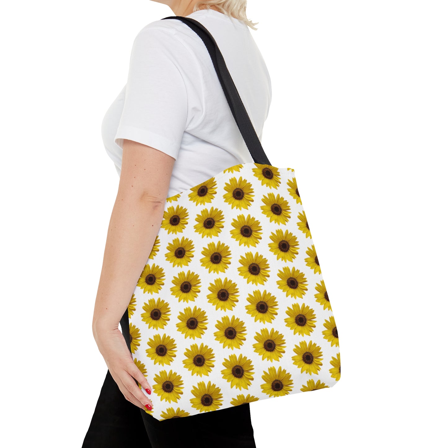 Sunflower White Tote Bag