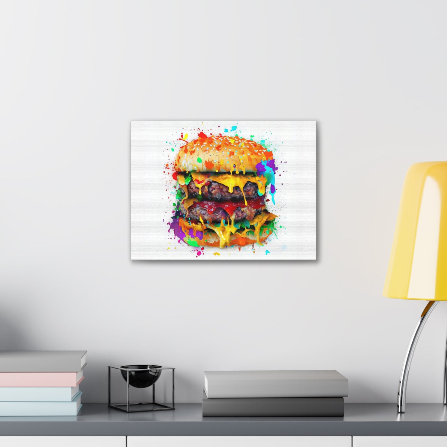 Double Cheese Burger  - Canvas Wall Art