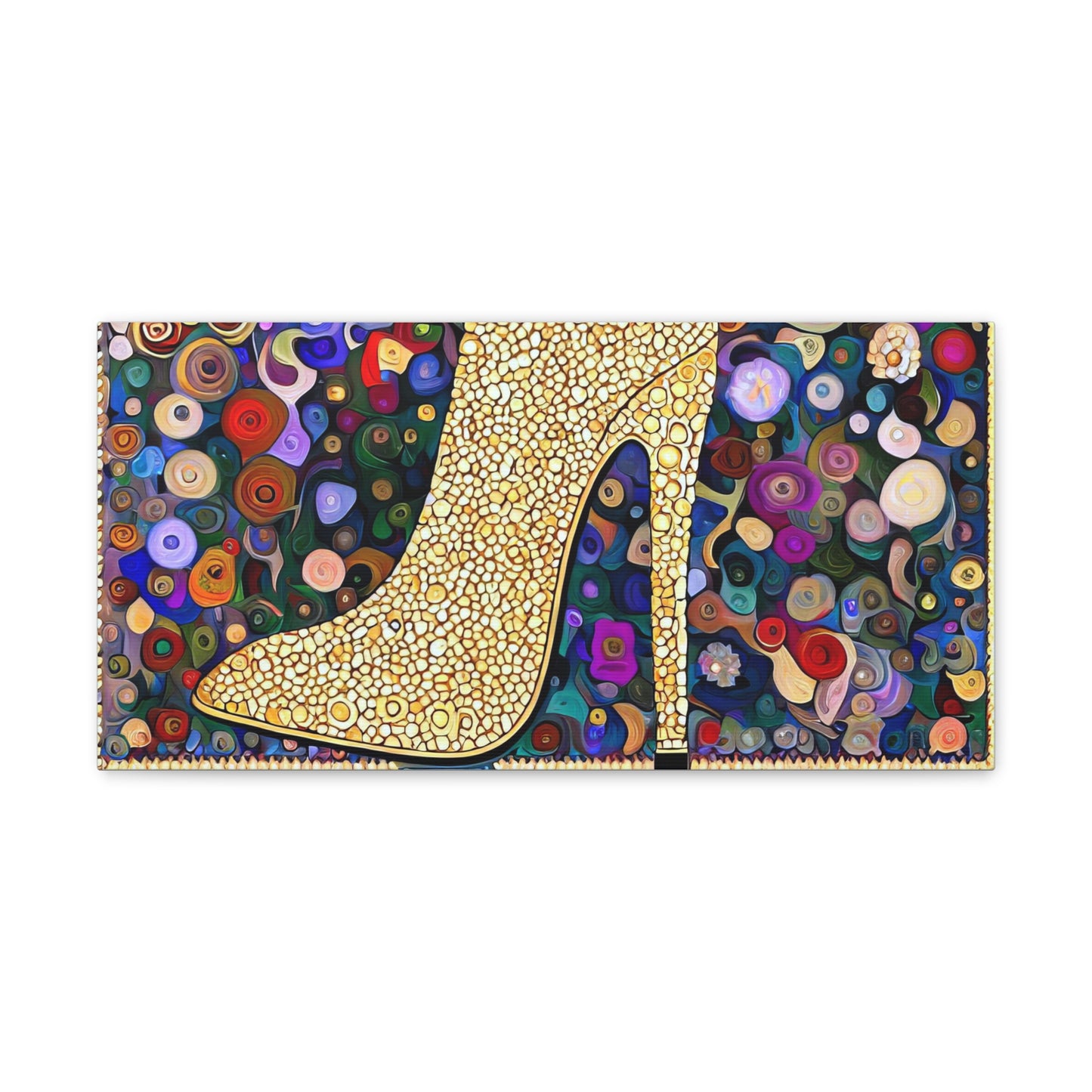 Gold Shoe  - Canvas Wall Art