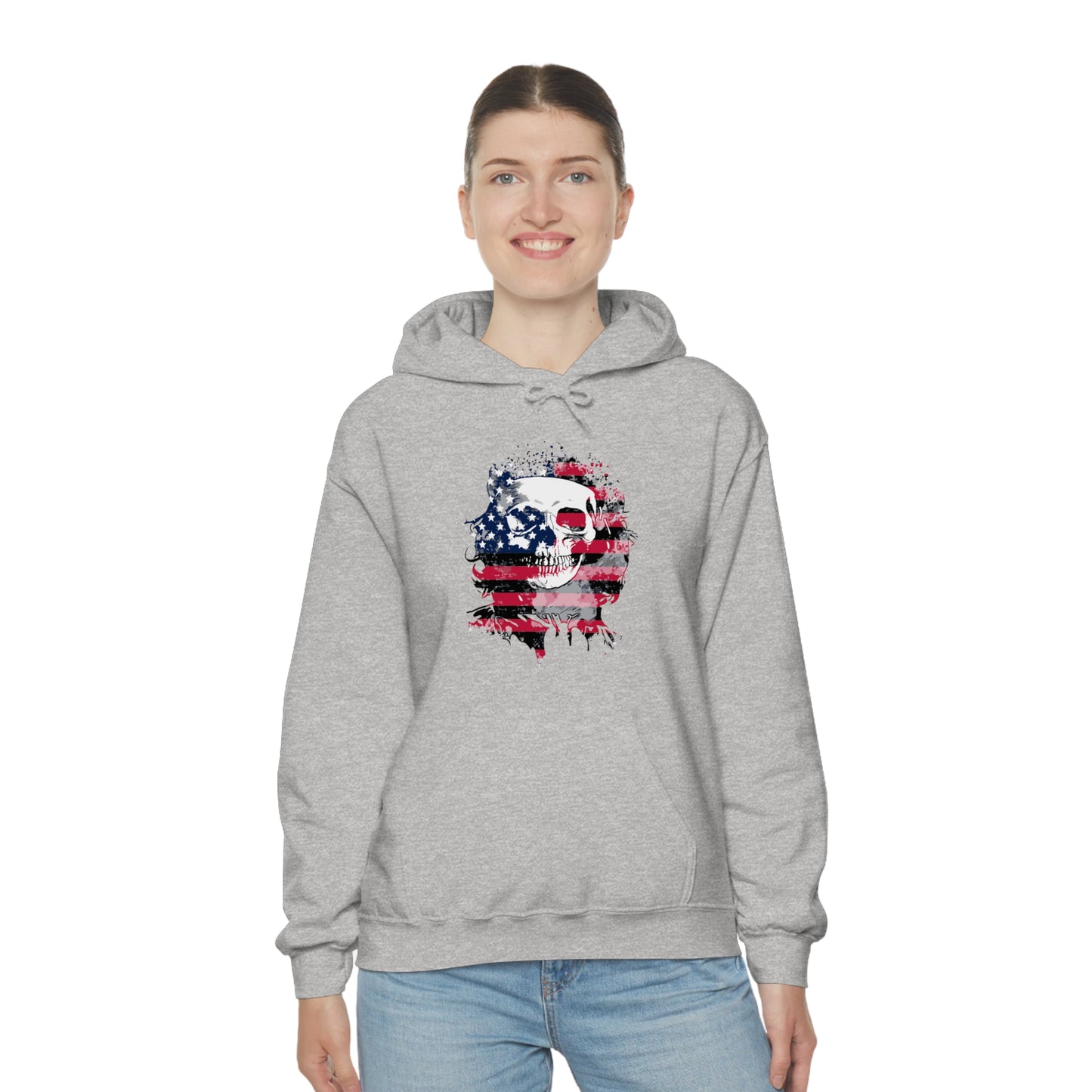 Skull and Flag Unisex Heavy Blend™ Hooded Sweatshirt