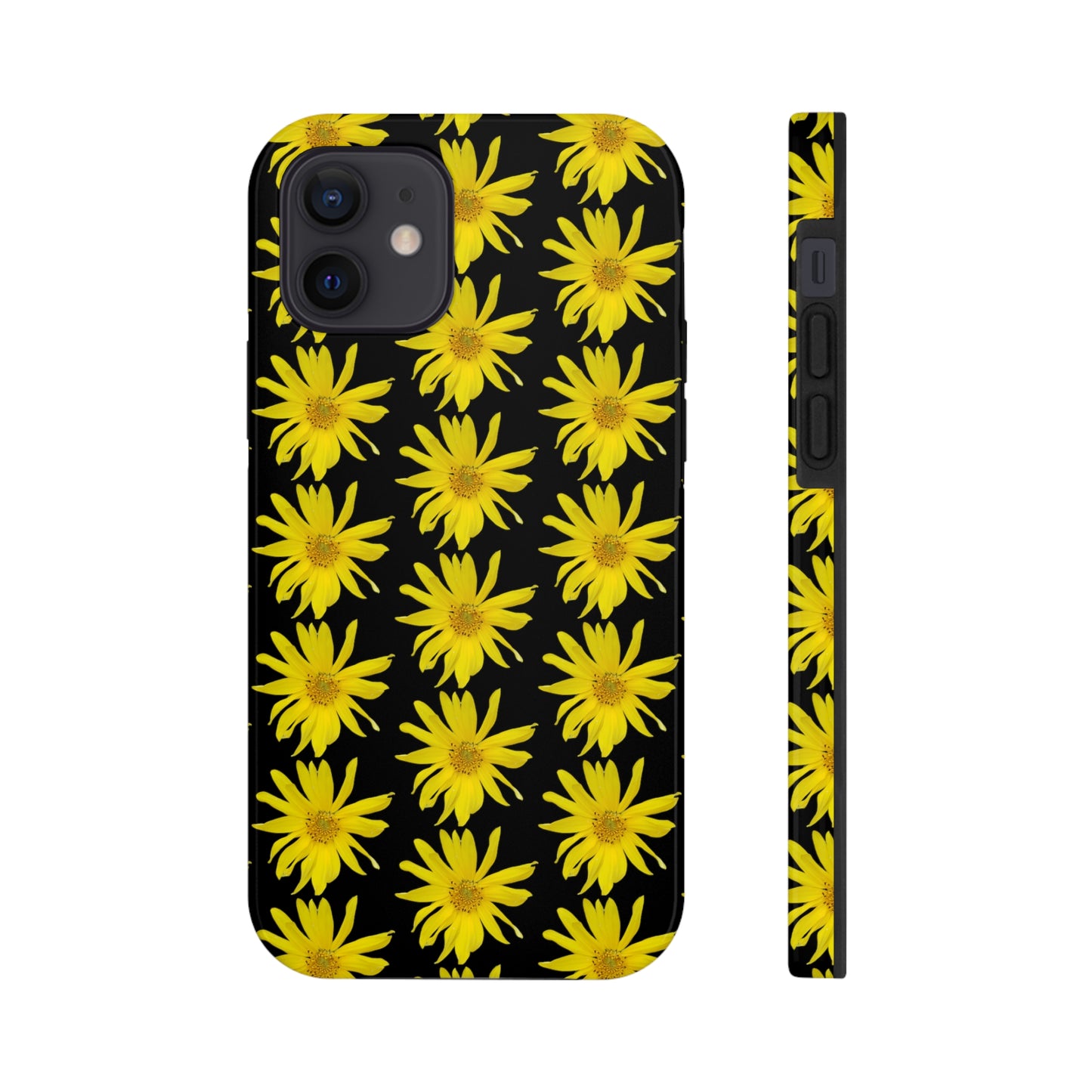 Wild Sunflower Black Tough Phone Case