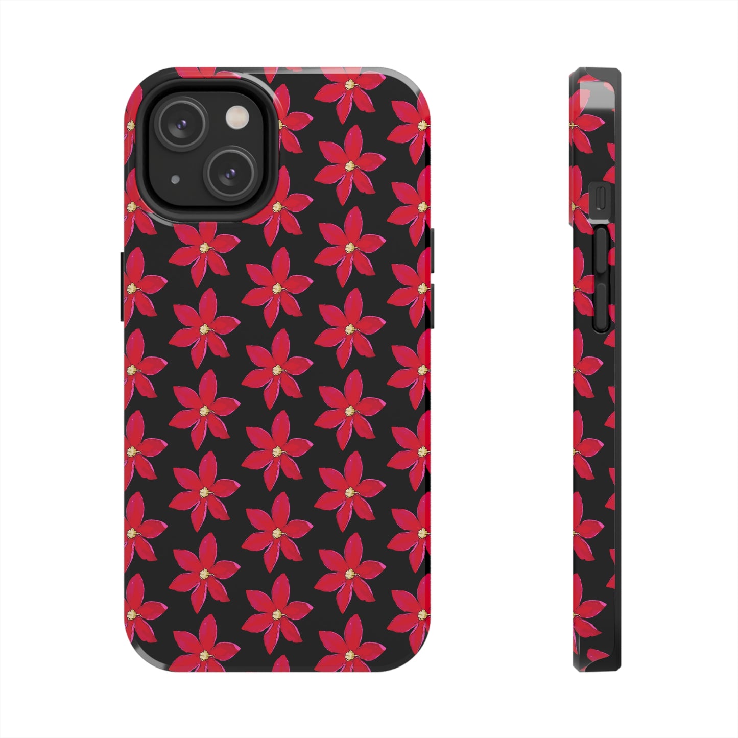 Regency Clematis Black Tough Phone Case