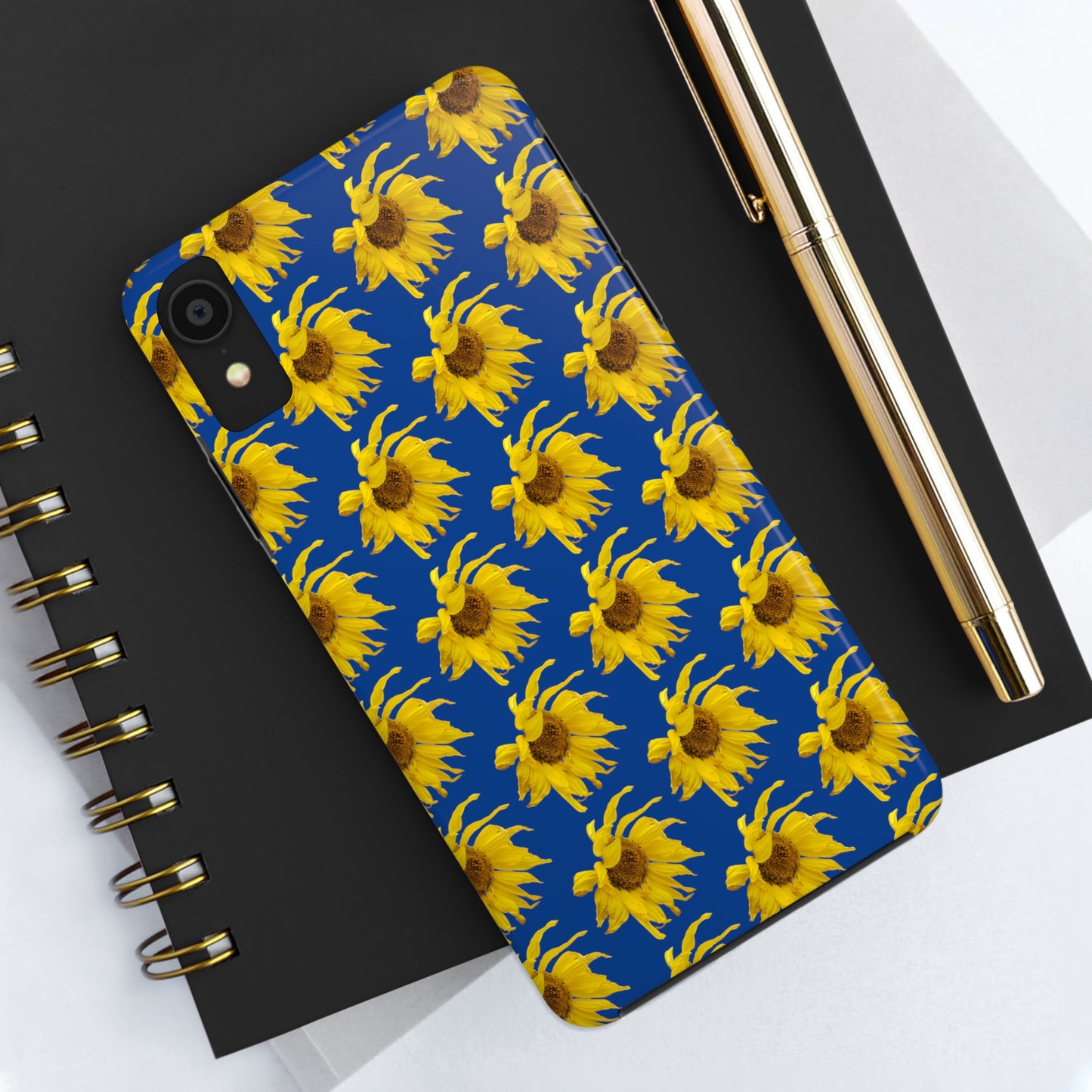 Fall Sunflower Blue Tough Phone Case