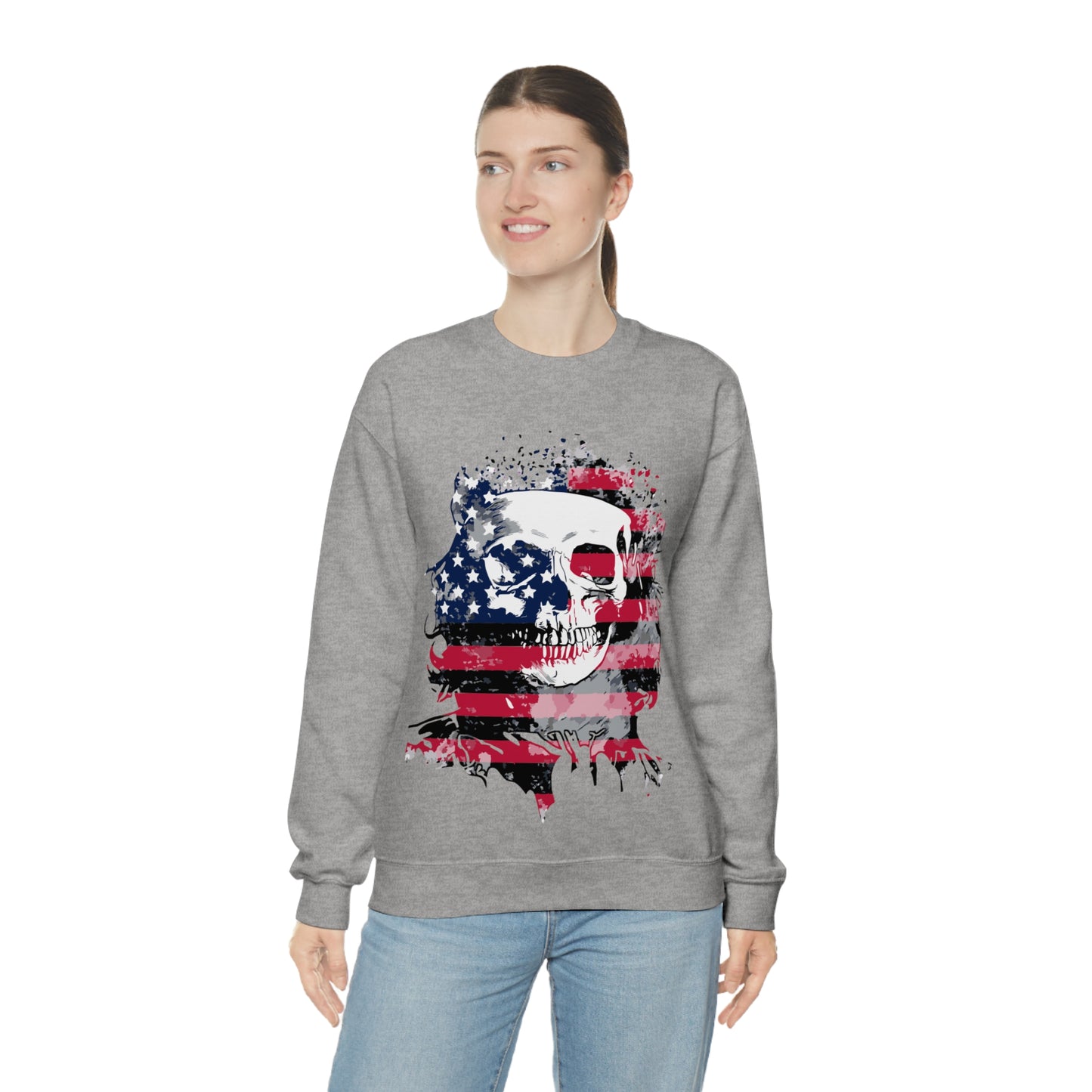 Skull and Flag Unisex Heavy Blend™ Crewneck Sweatshirt