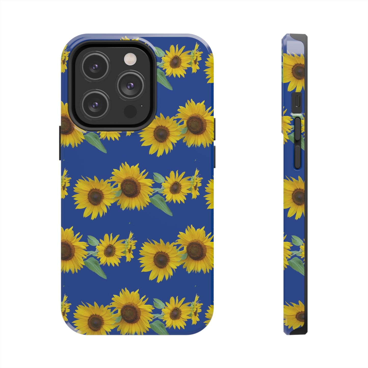 Sunflower Cluster Blue Tough Phone Case