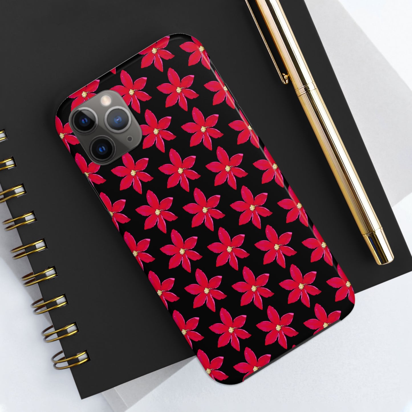 Regency Clematis Black Tough Phone Case