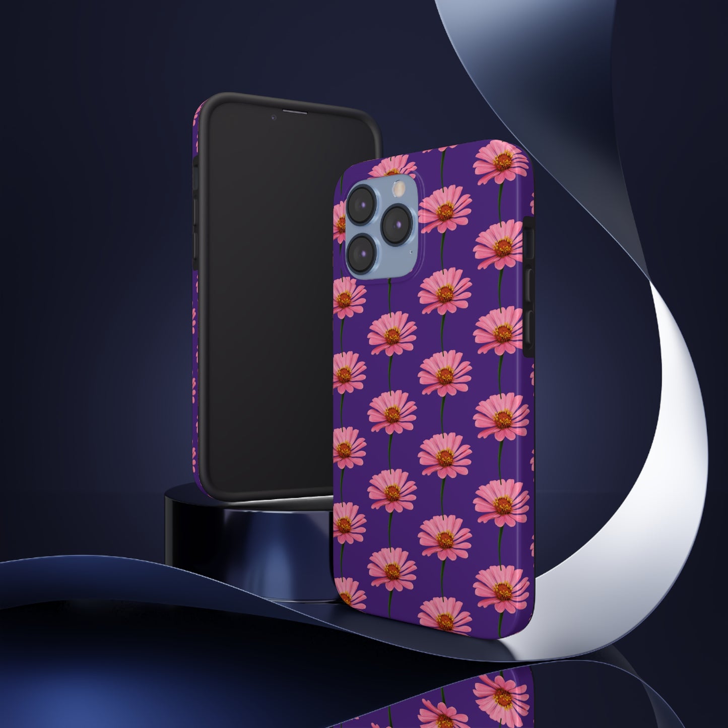 Pink Zinnia Purple Tough Phone Case