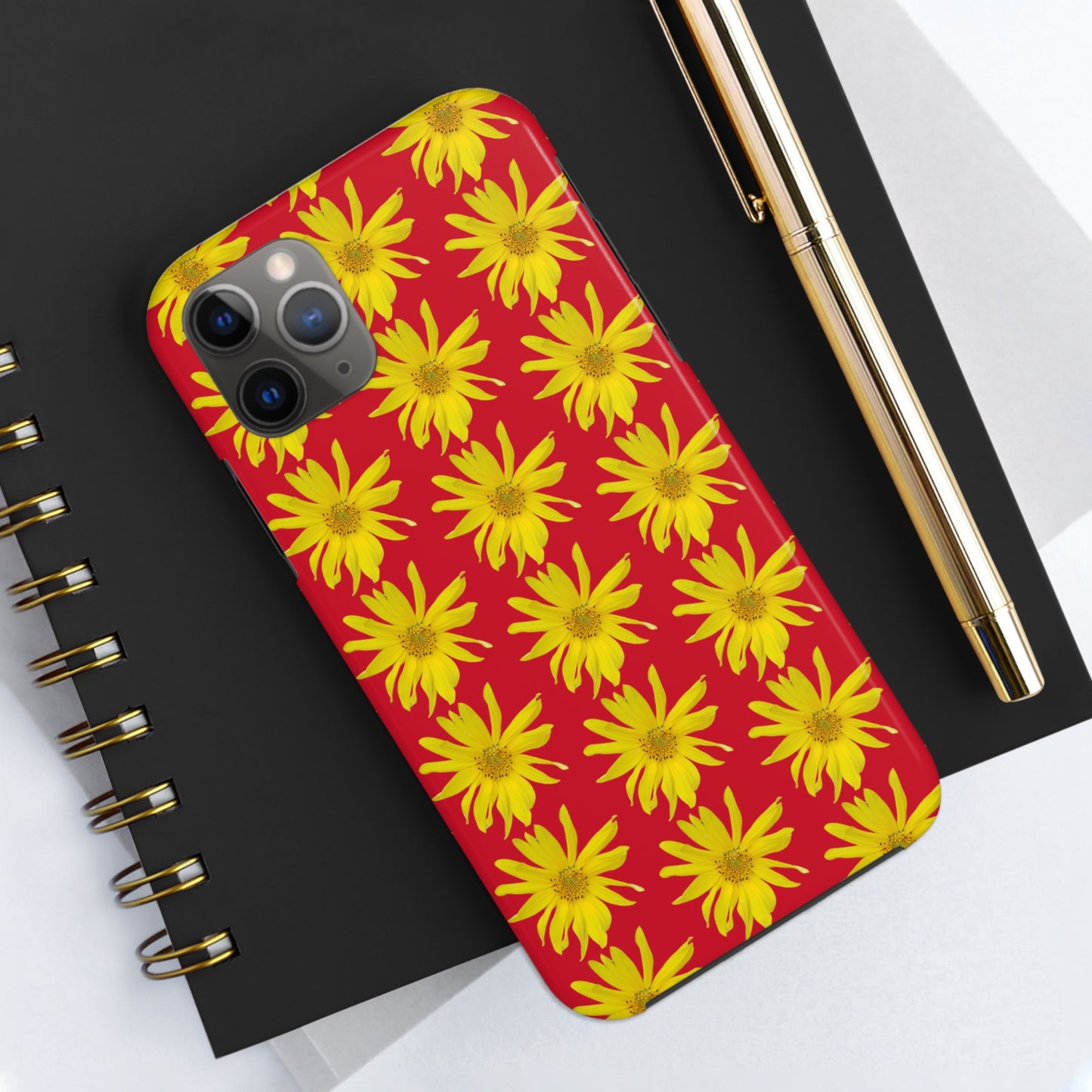 Wild Sunflower Red Tough Phone Case