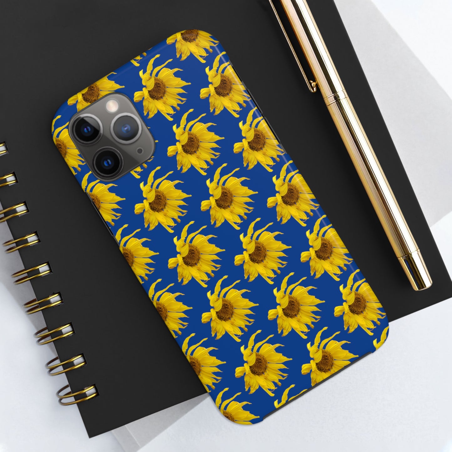 Fall Sunflower Blue Tough Phone Case