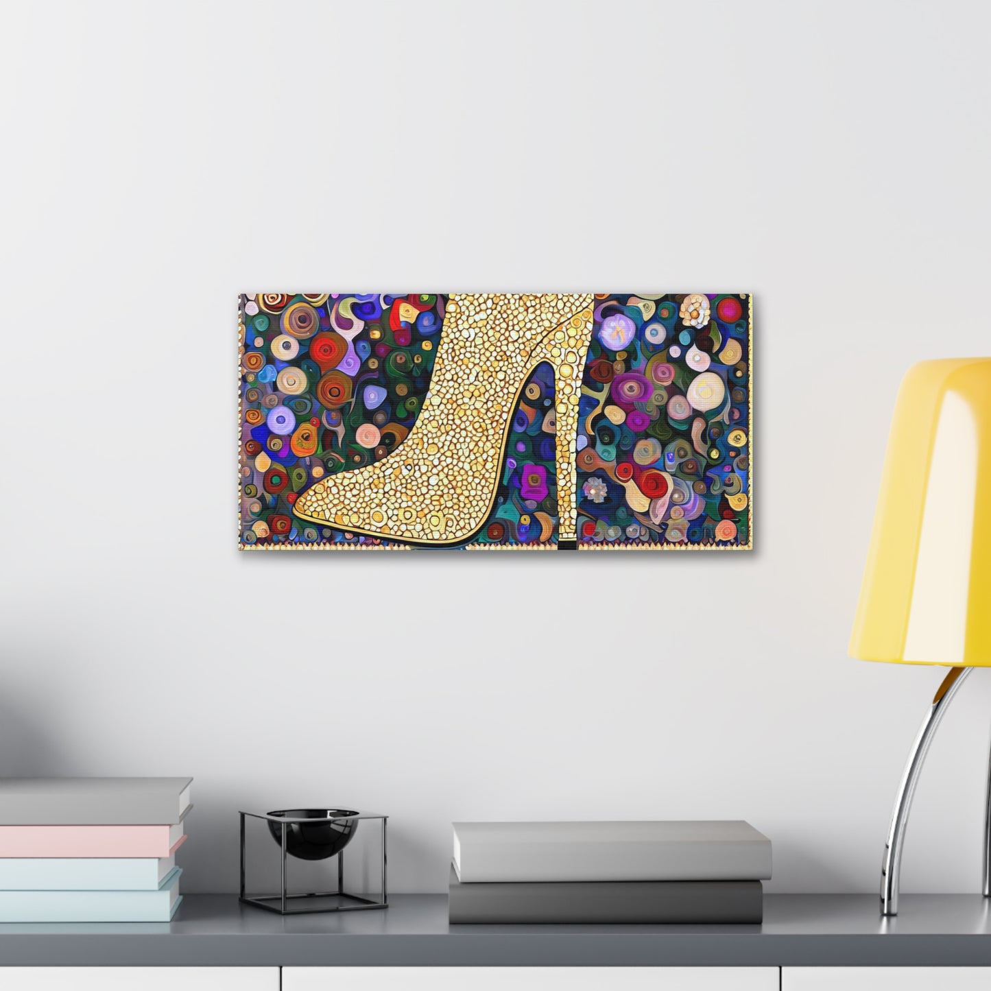 Gold Shoe  - Canvas Wall Art