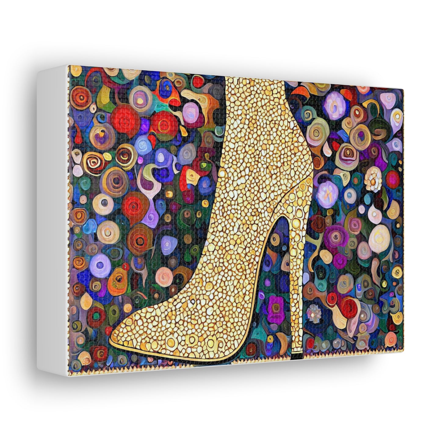 Gold Shoe  - Canvas Wall Art