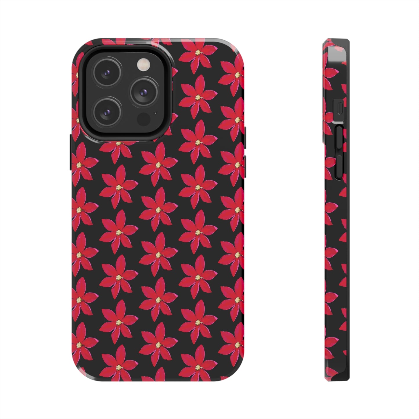 Regency Clematis Black Tough Phone Case