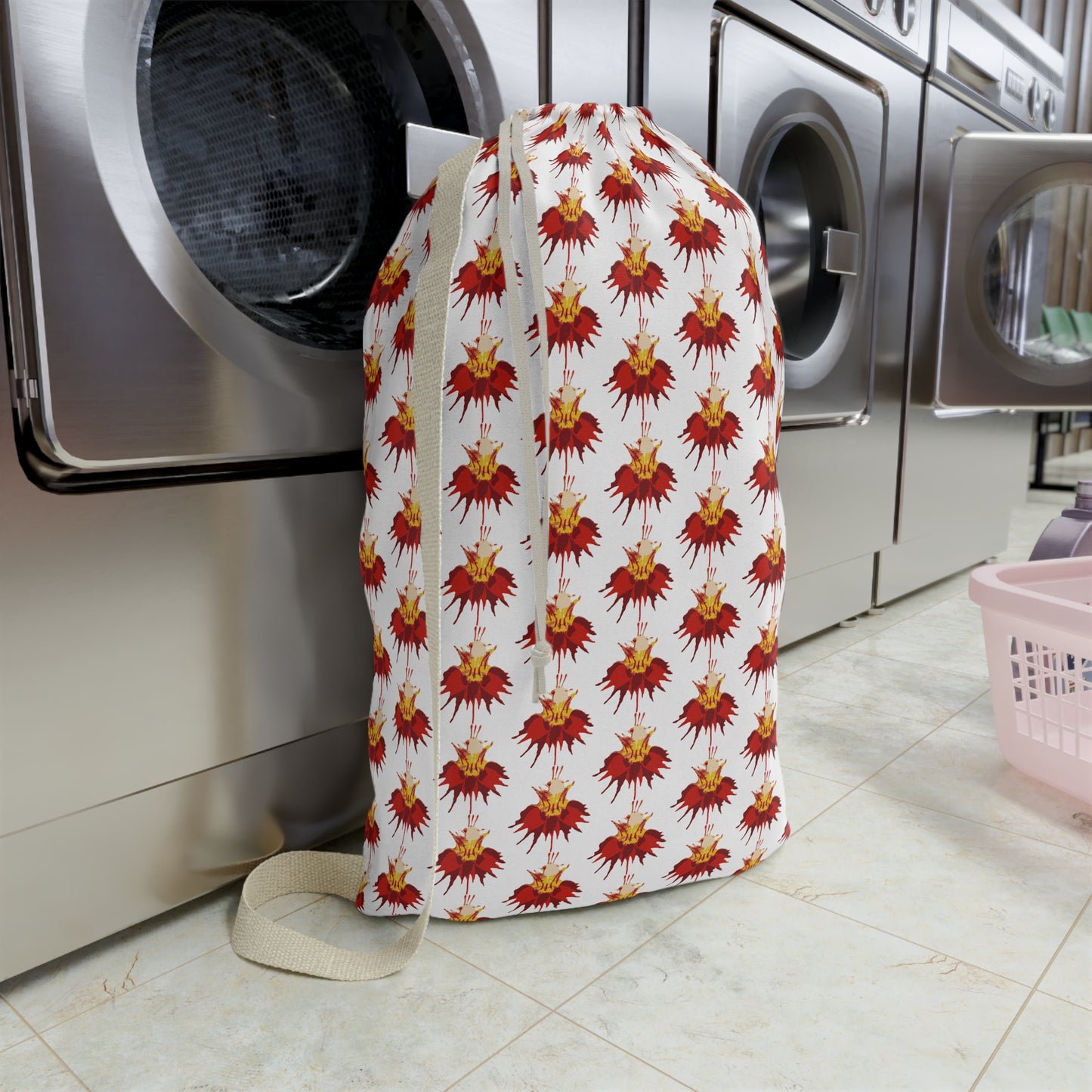 Orchid Sepal White Laundry Bag