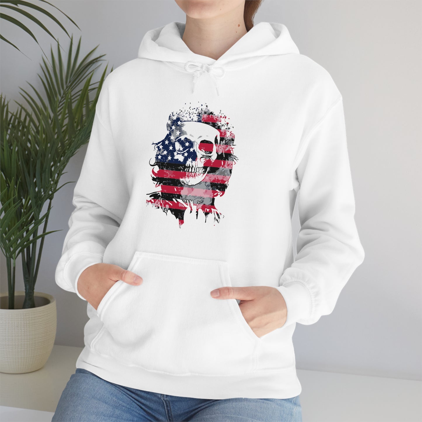 Skull and Flag Unisex Heavy Blend™ Hooded Sweatshirt