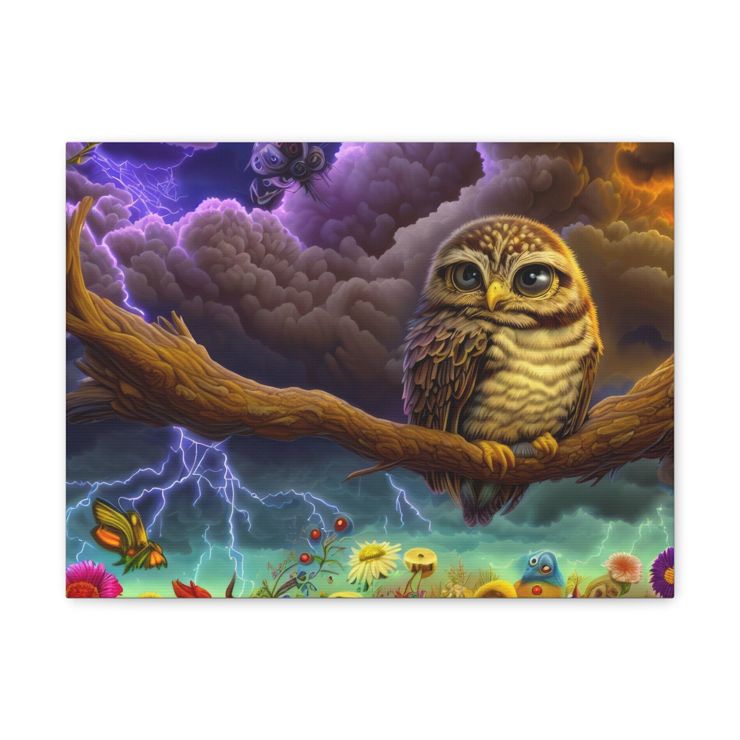 West Virginia Owl - Canvas Wall Art