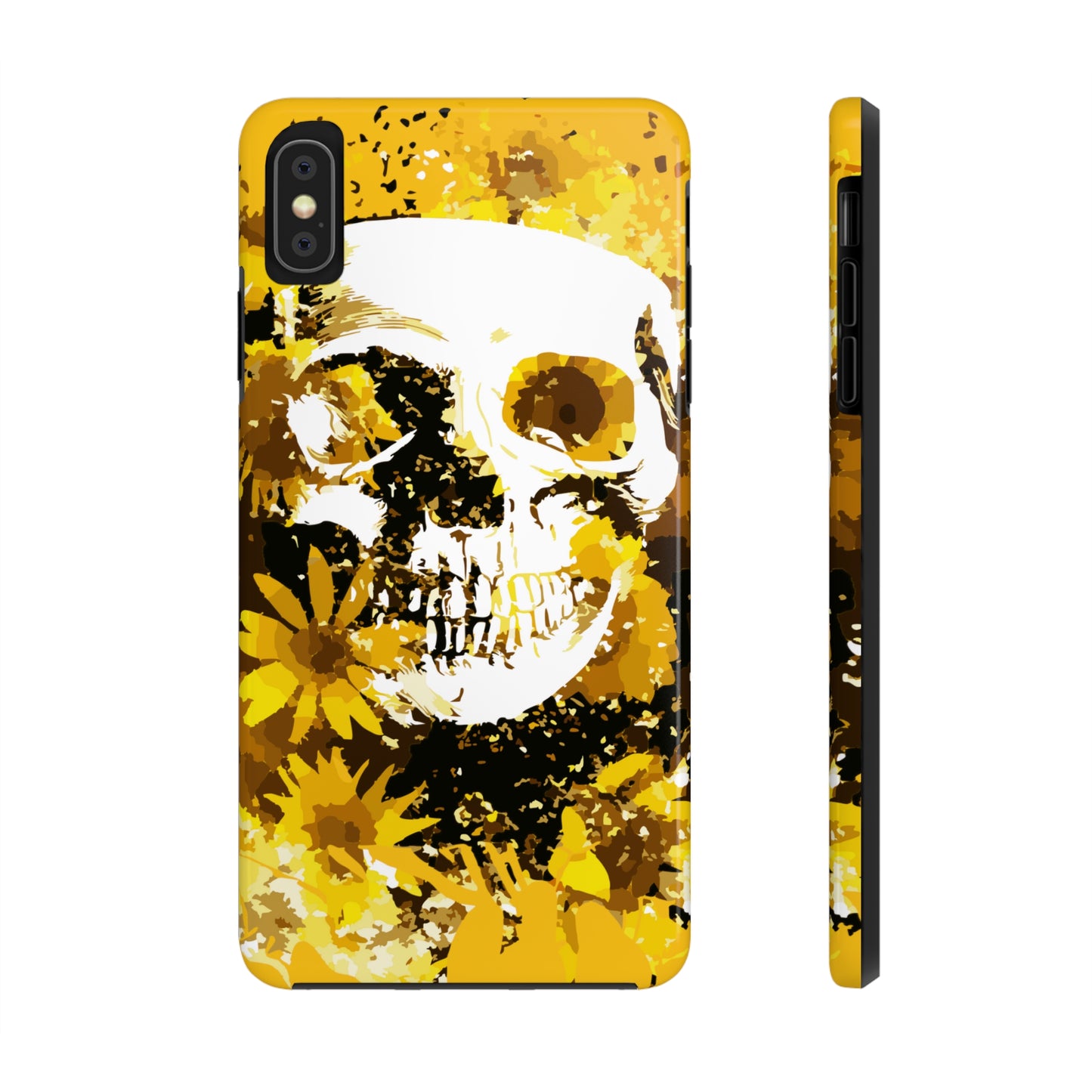 Sunflower Skull Tough Phone Case