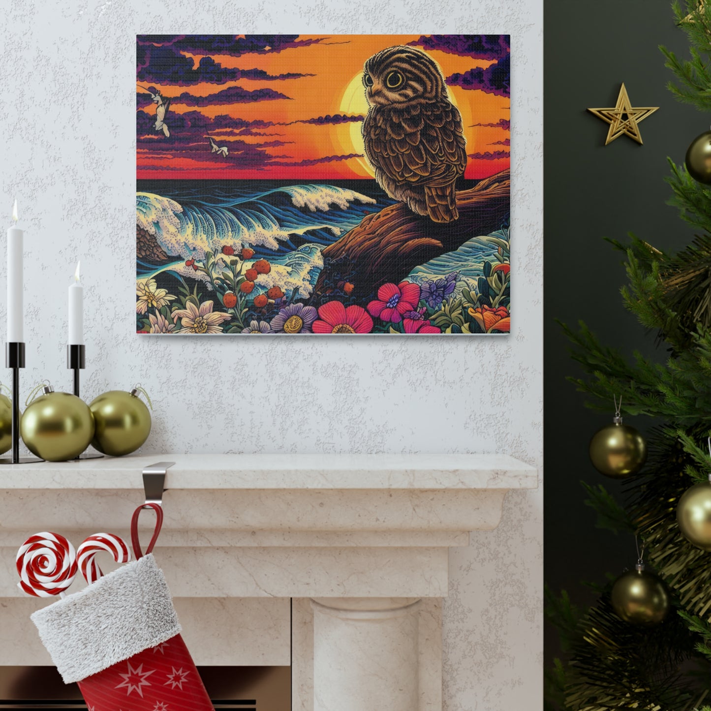 Wisconsin Owl  - Canvas Wall Art