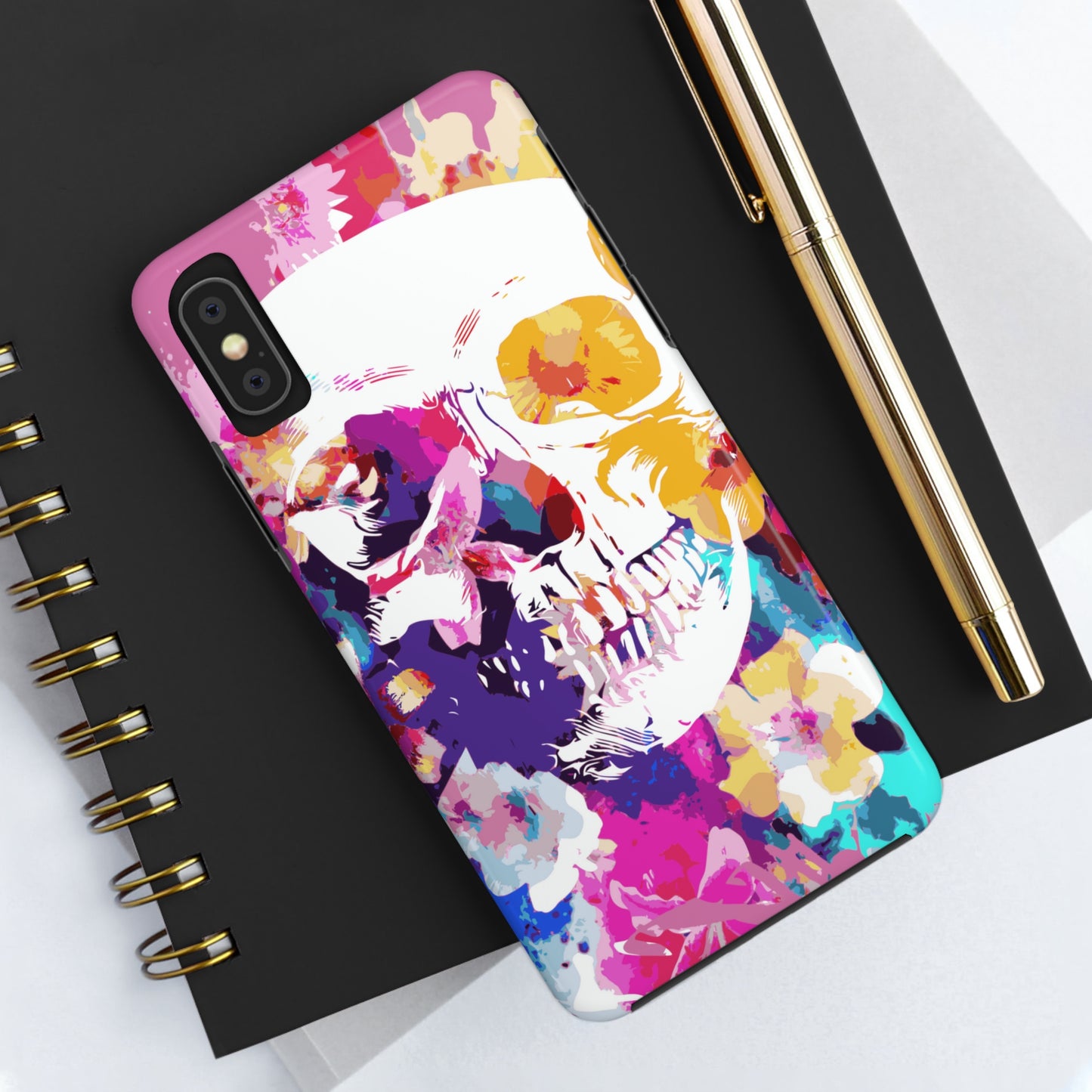 Skull and Bloom Tough Phone Case