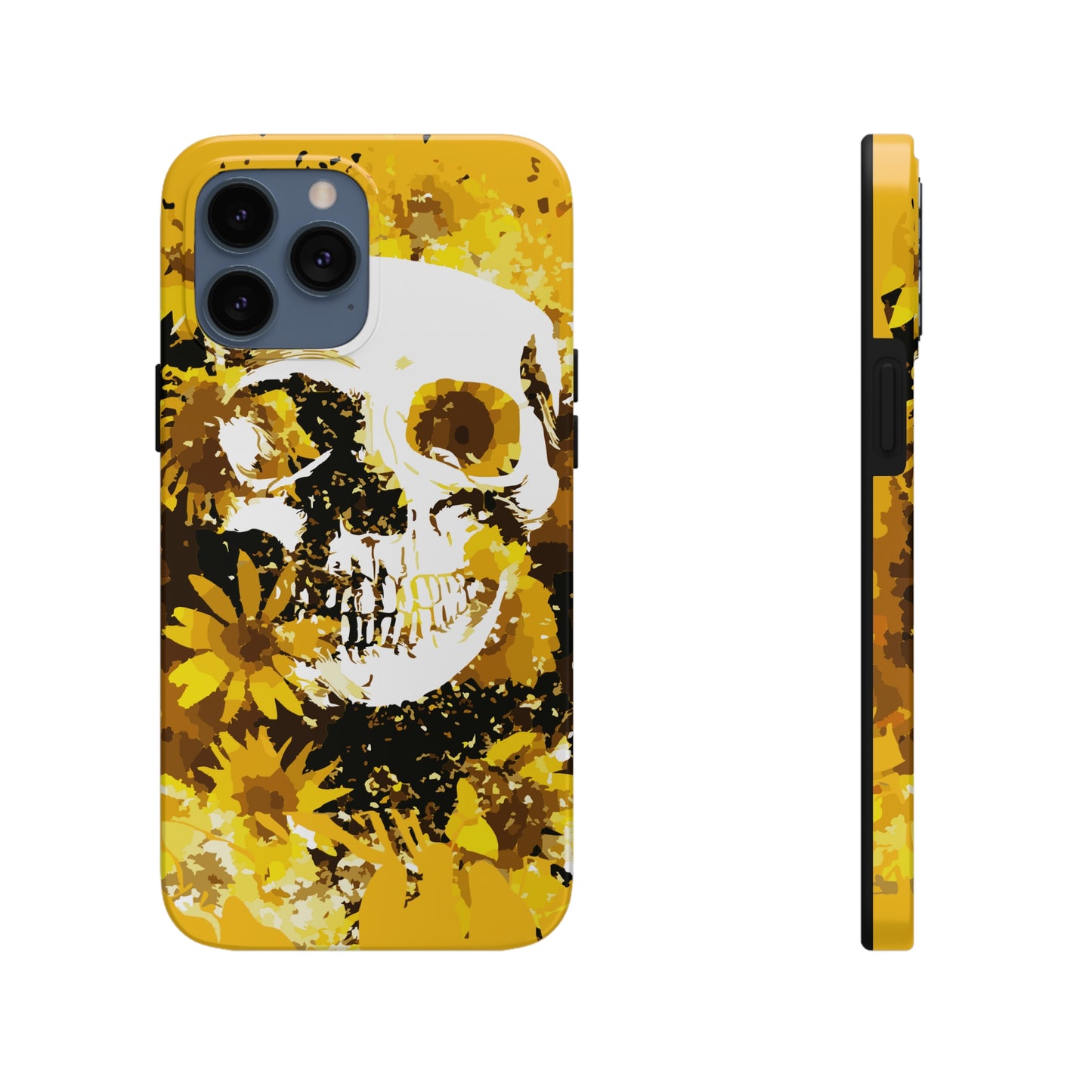 Sunflower Skull Tough Phone Case