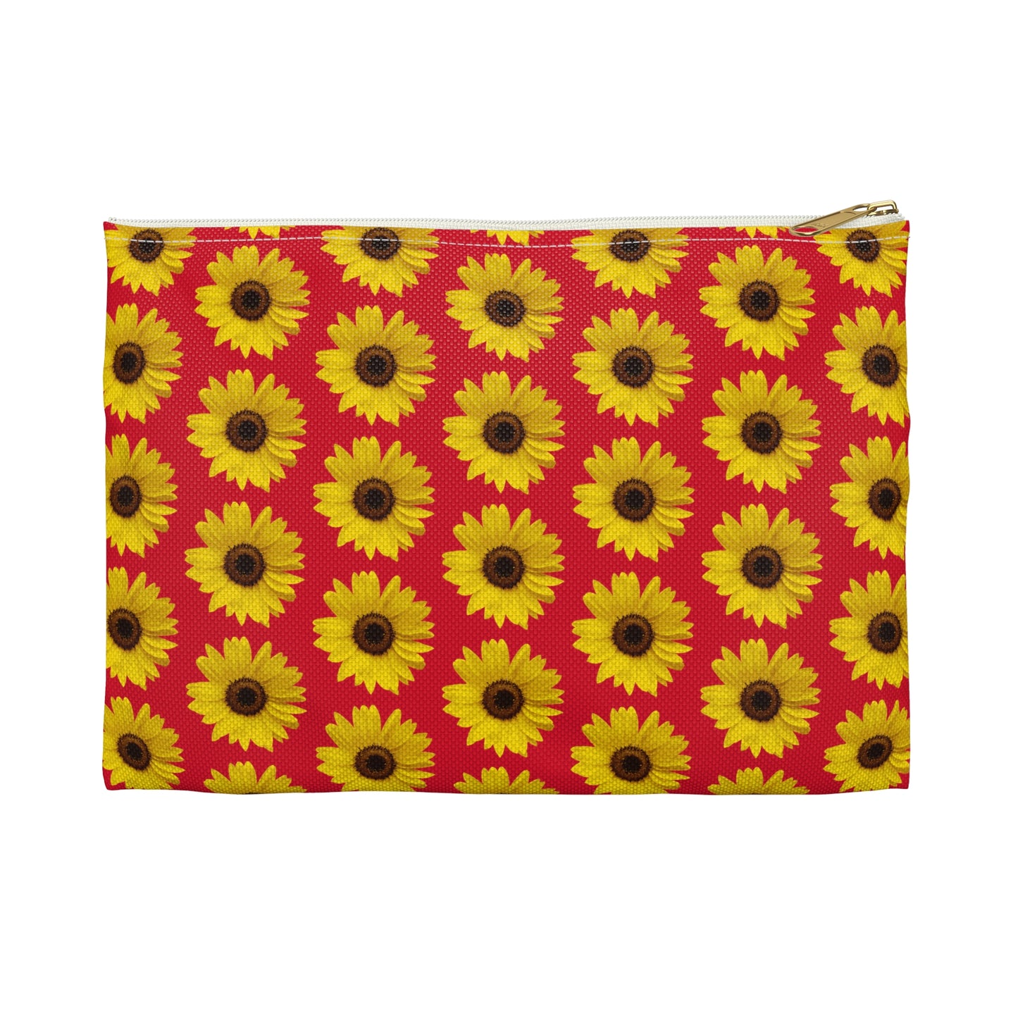 Sunflower Red Accessory Pouch