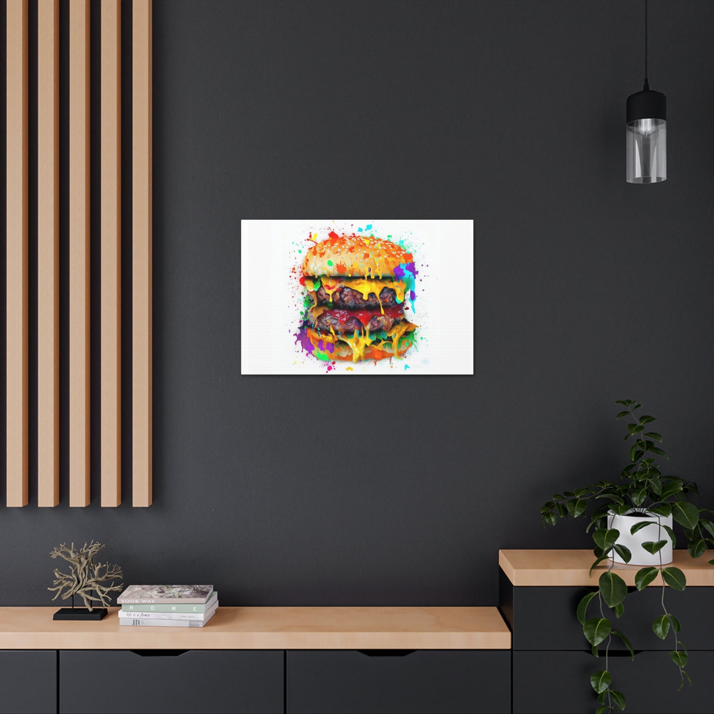 Double Cheese Burger  - Canvas Wall Art