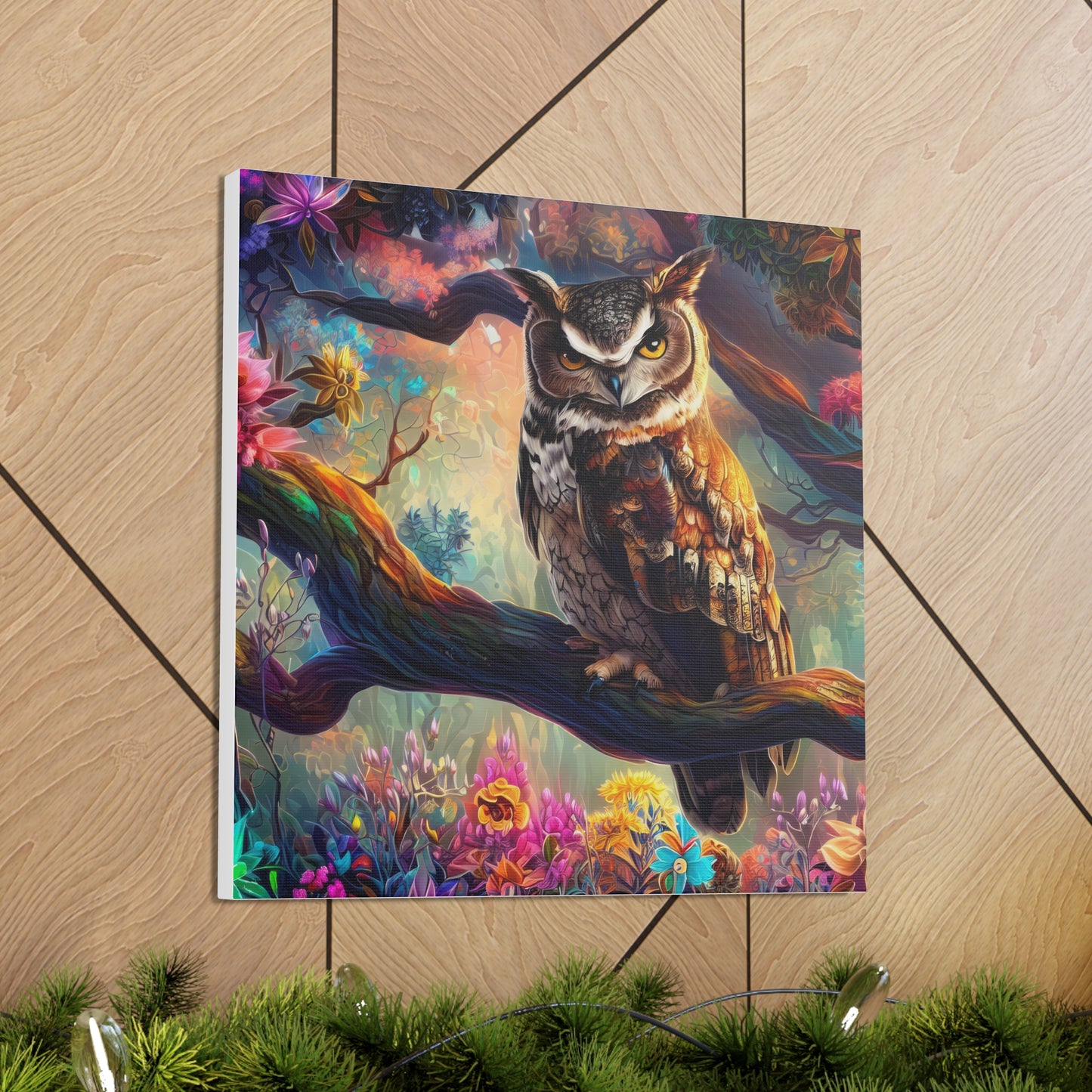 South Dakota Owl - Canvas Wall Art