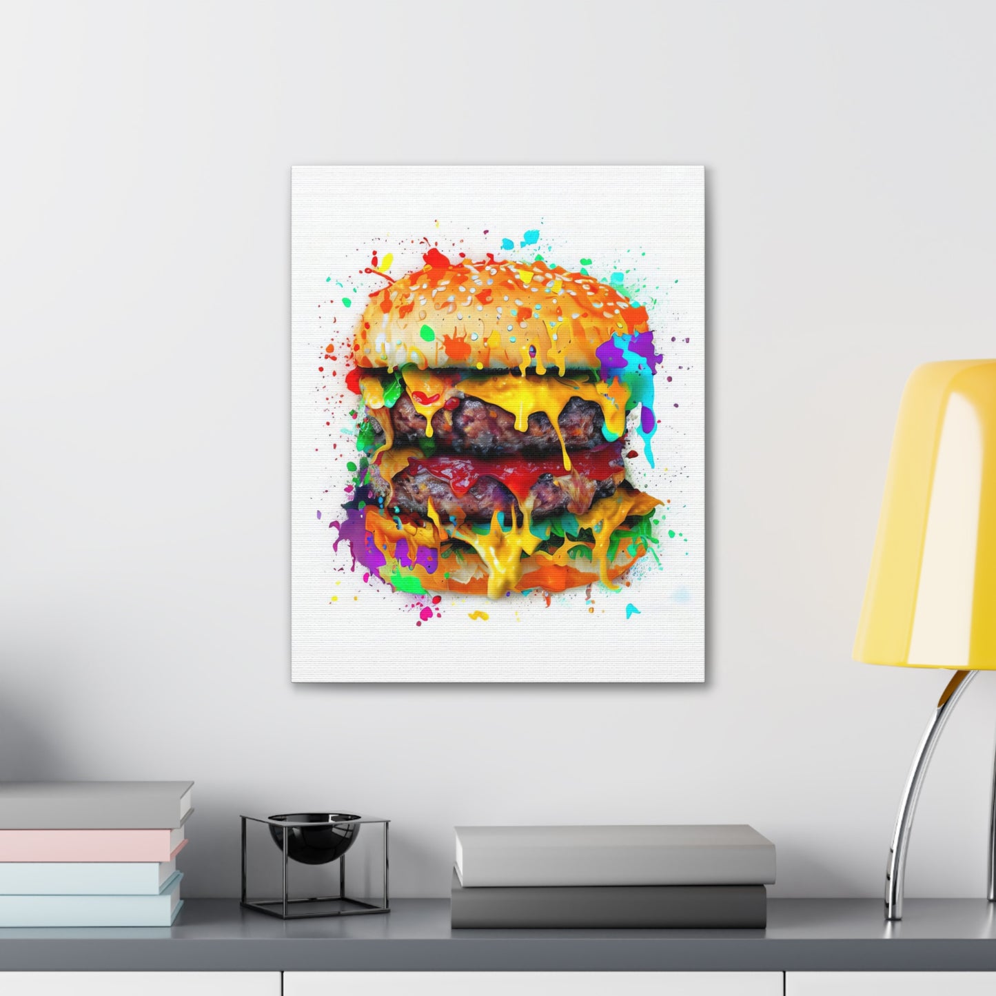 Double Cheese Burger  - Canvas Wall Art