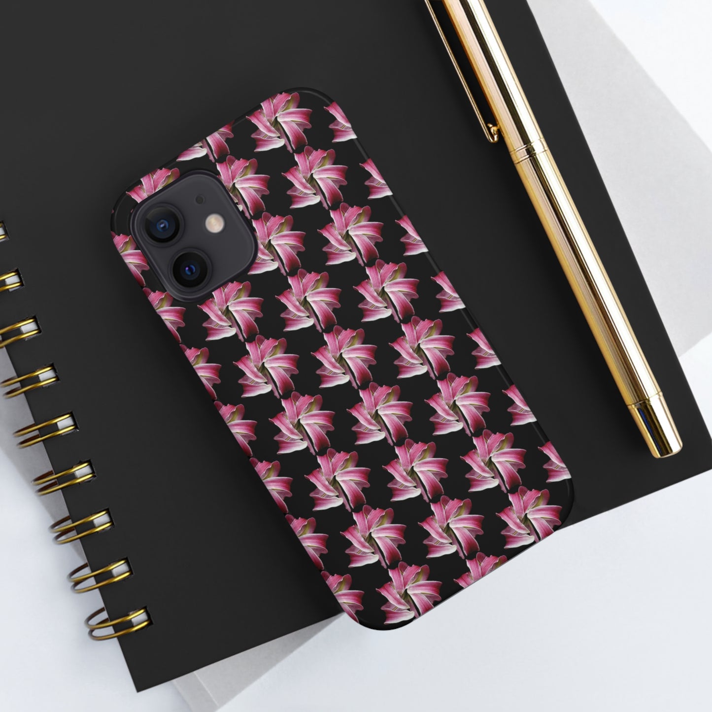 Morning Lily Black Tough Phone Case