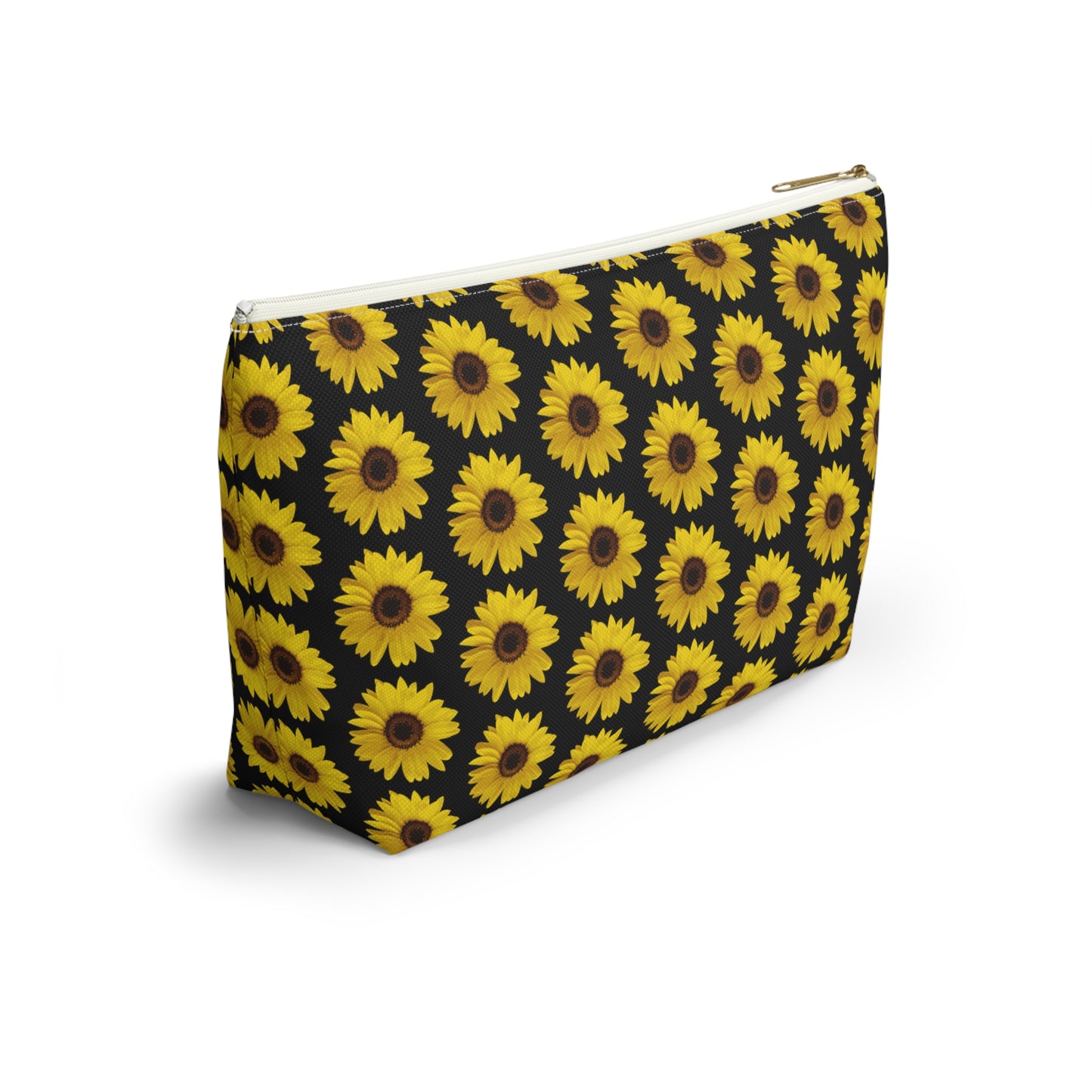 Sunflower Black Accessory Pouch w T-bottom