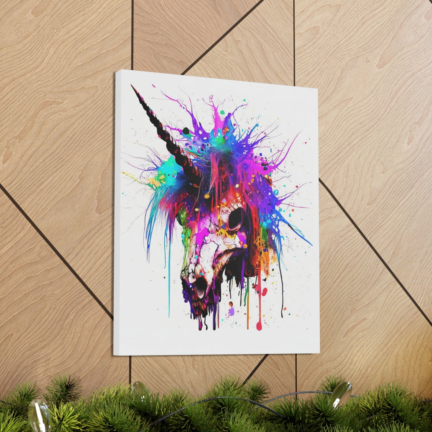 Unicorn Skull - Canvas Wall Art