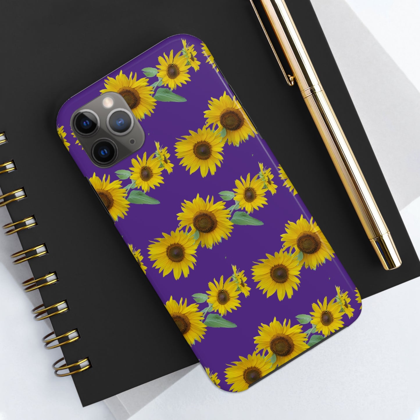 Sunflower Cluster Purple Tough Phone Case