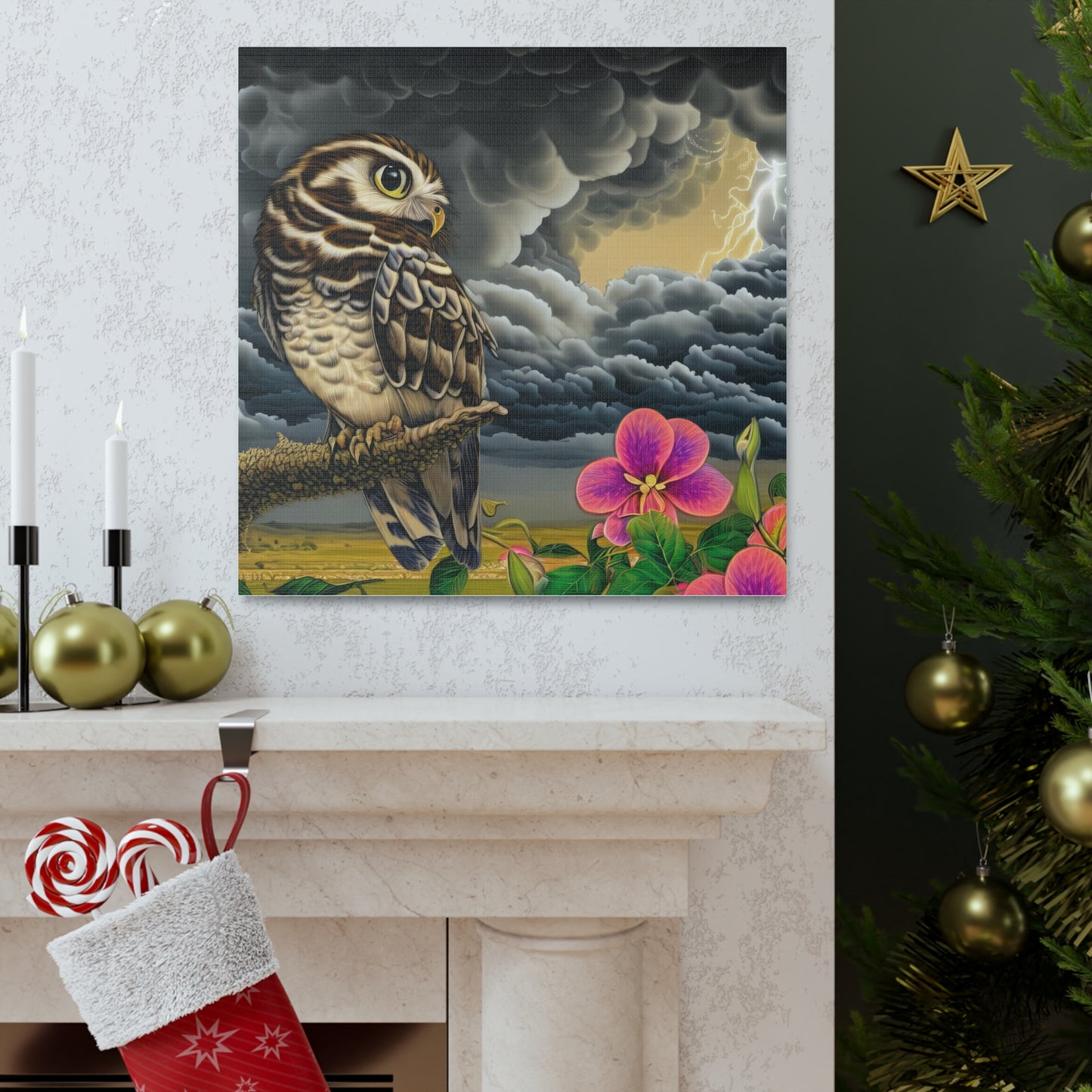 Hawaii Owl - Canvas Wall Art