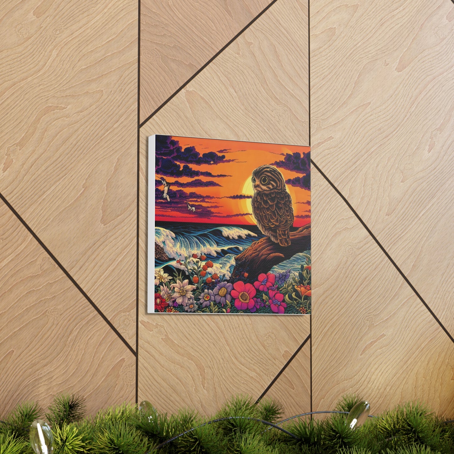 Wisconsin Owl  - Canvas Wall Art