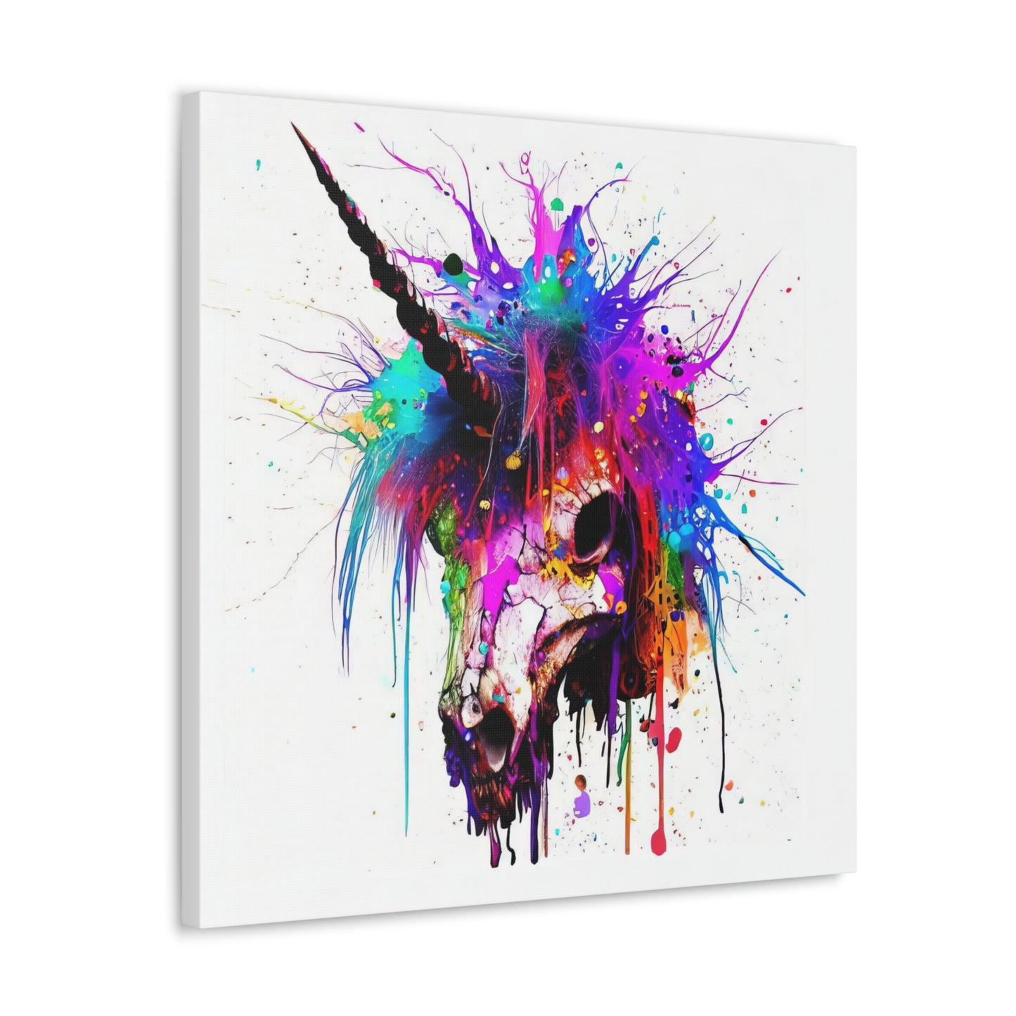 Unicorn Skull - Canvas Wall Art