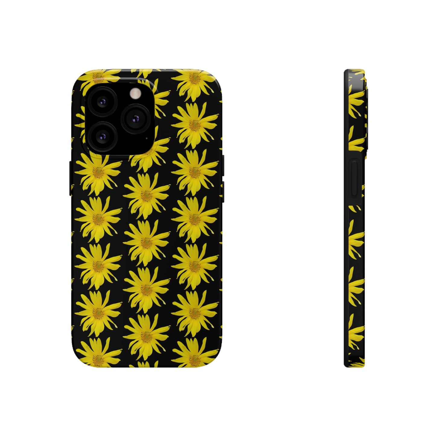 Wild Sunflower Black Tough Phone Case